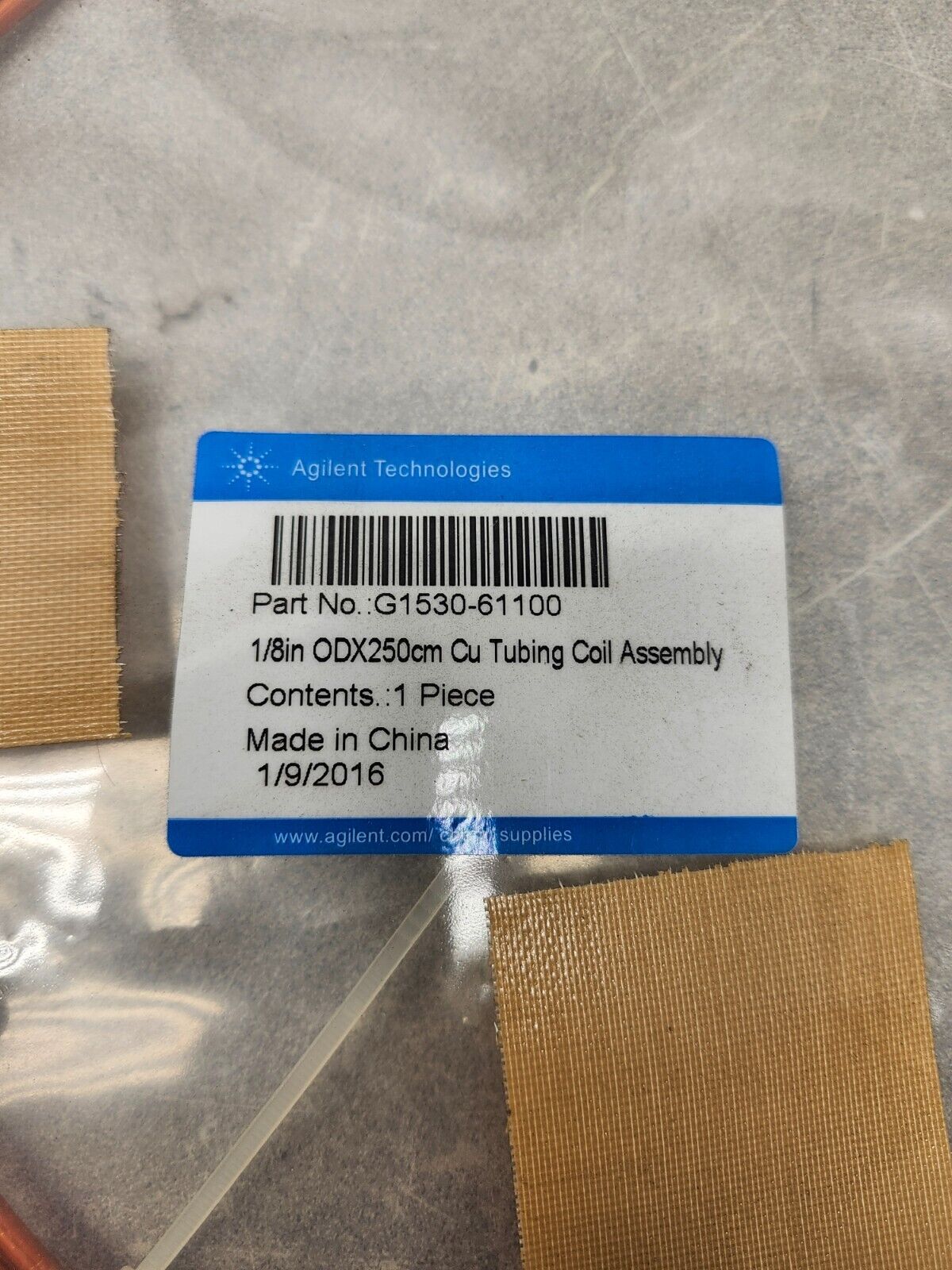 NEW IN PACKAGE AGILENT TUBING COIL ASSEMBLLY G1530-61100