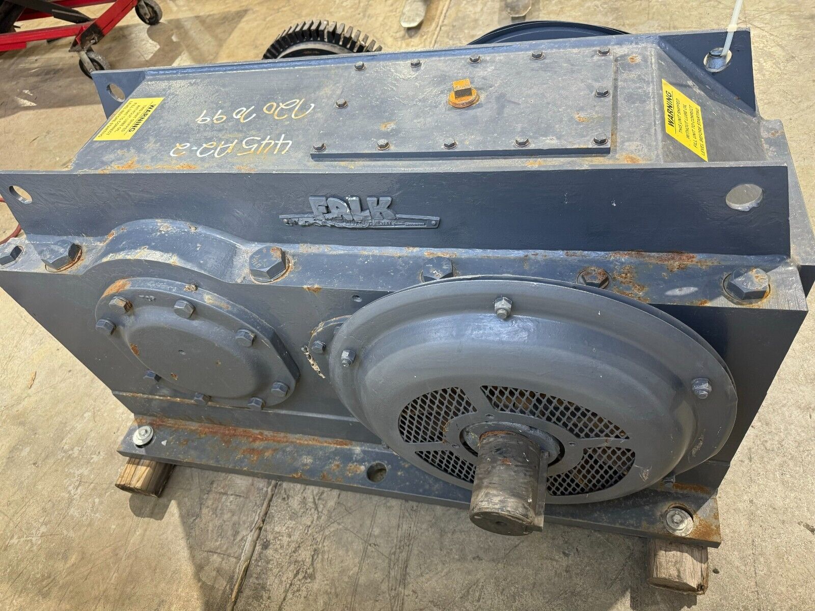 REBUILT FALK ENCLOSED GEAR DRIVE SPEED REDUCER 21.71 RATIO 445A2-CB