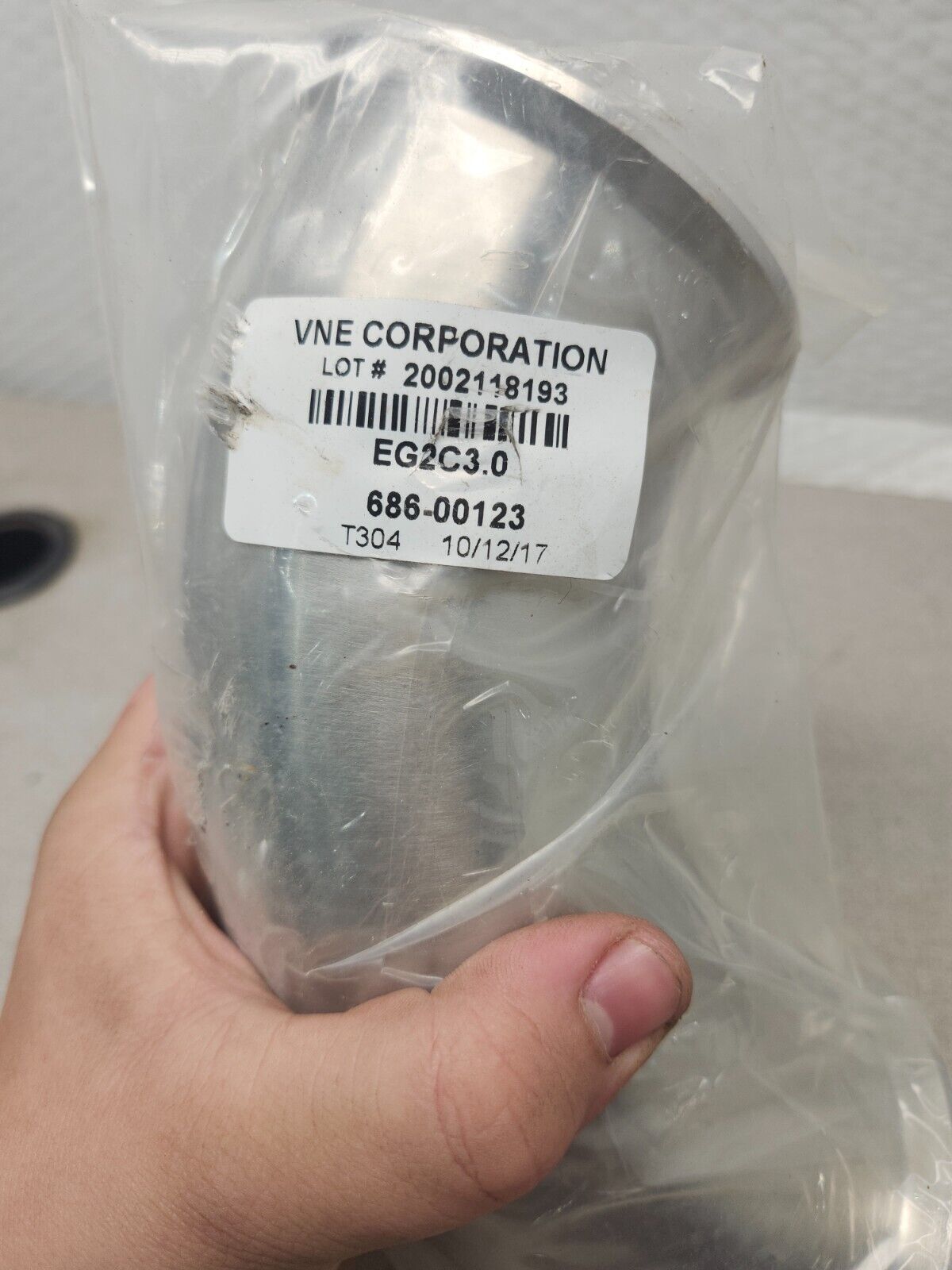 NEW IN BAG VNE CORPORATION STAINLESS STEEL PIPE 90° ELBOW TUBE 3'' EG2C3.0