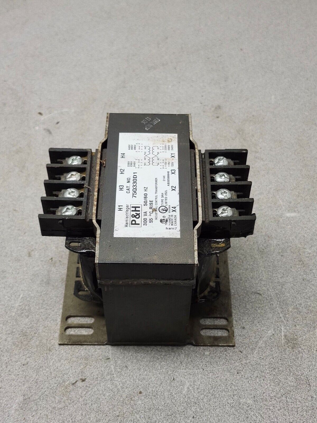 NEW NO BOX P&H INDUSTRIAL CONTROL TRANSFORMER 75Q330D1