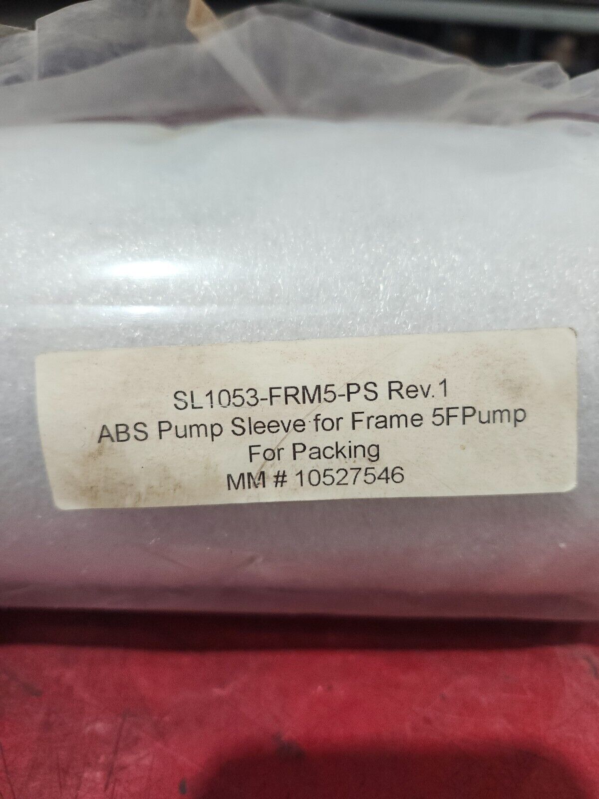 NEW IN BAG ABS PUMP SLEEVE FOR FRAME 5F PUMP (SL1053-FRM5-PS REV.1)