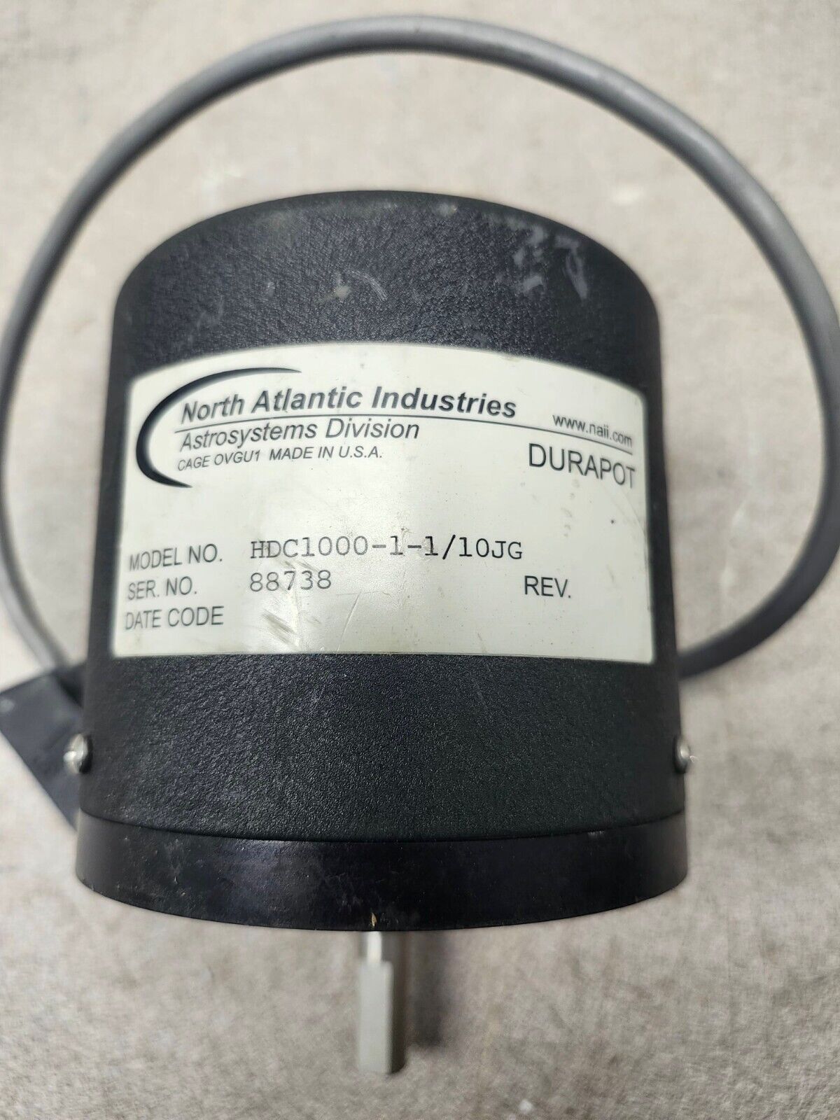 USED NORTH ATLANTIC INDUSTRIES ENCODER RESOLVER HDC1000-1-1/10JG