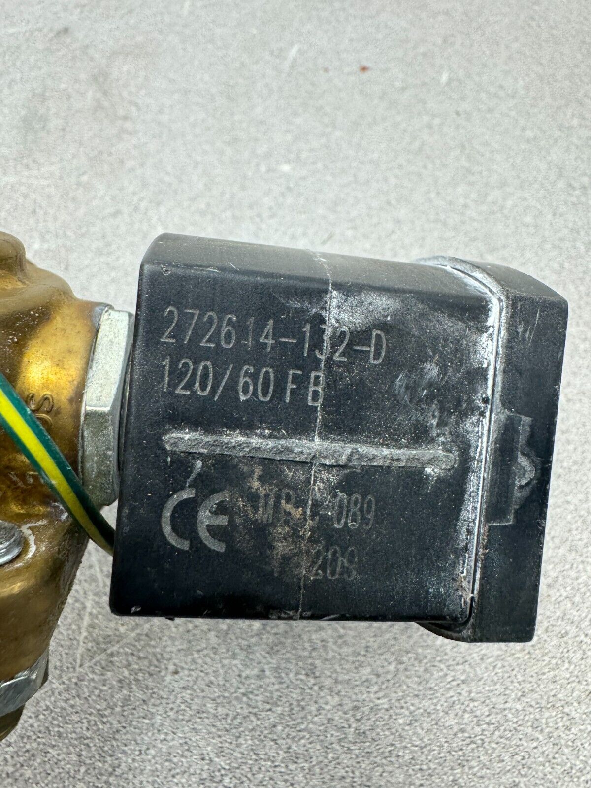 USED ASCO RED HAT SOLENOID VALVE 3/8" PIPE 120V. COIL EF8342G003