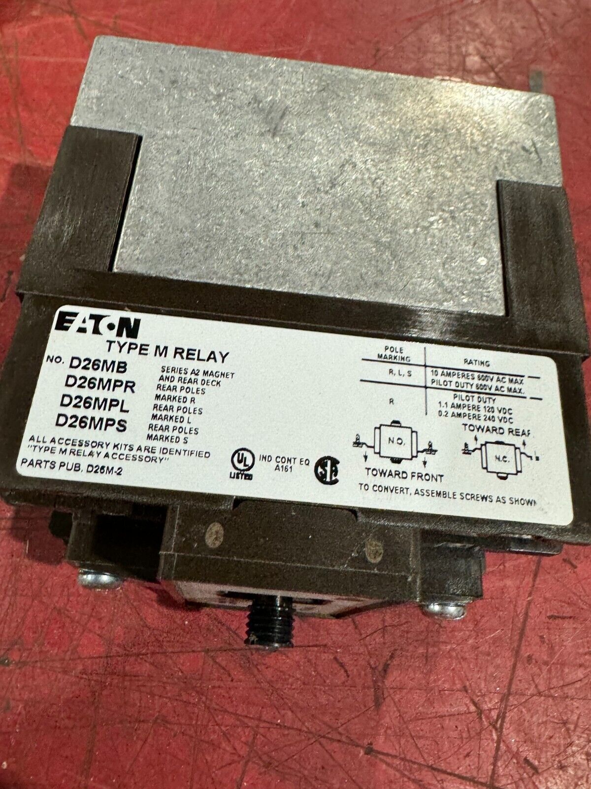 NEW IN BOX EATON 110/120V. COIL TYPE M RELAY D26MBA