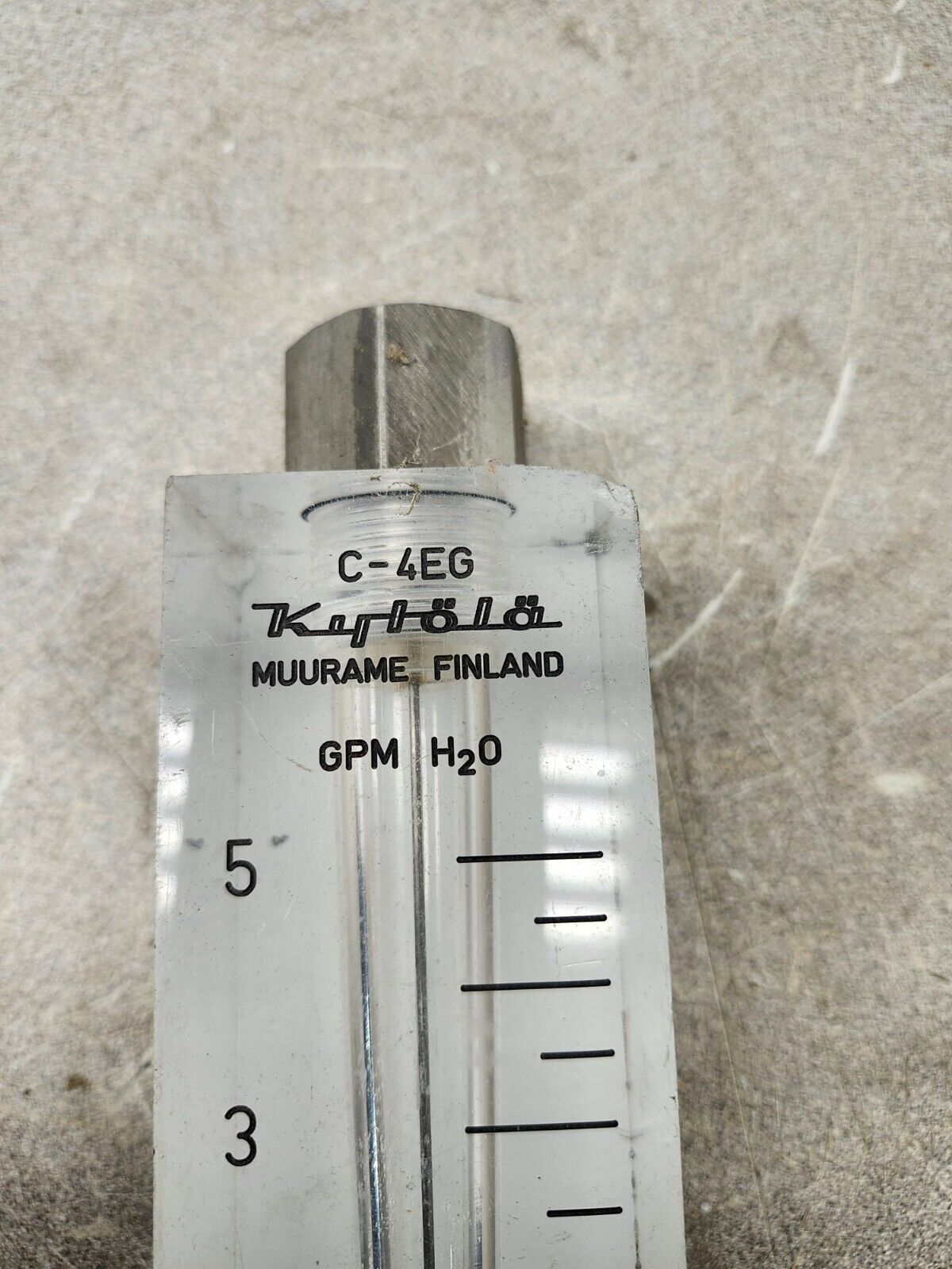 NEW NO BOX Kytola Variable area flow meter C-4EG