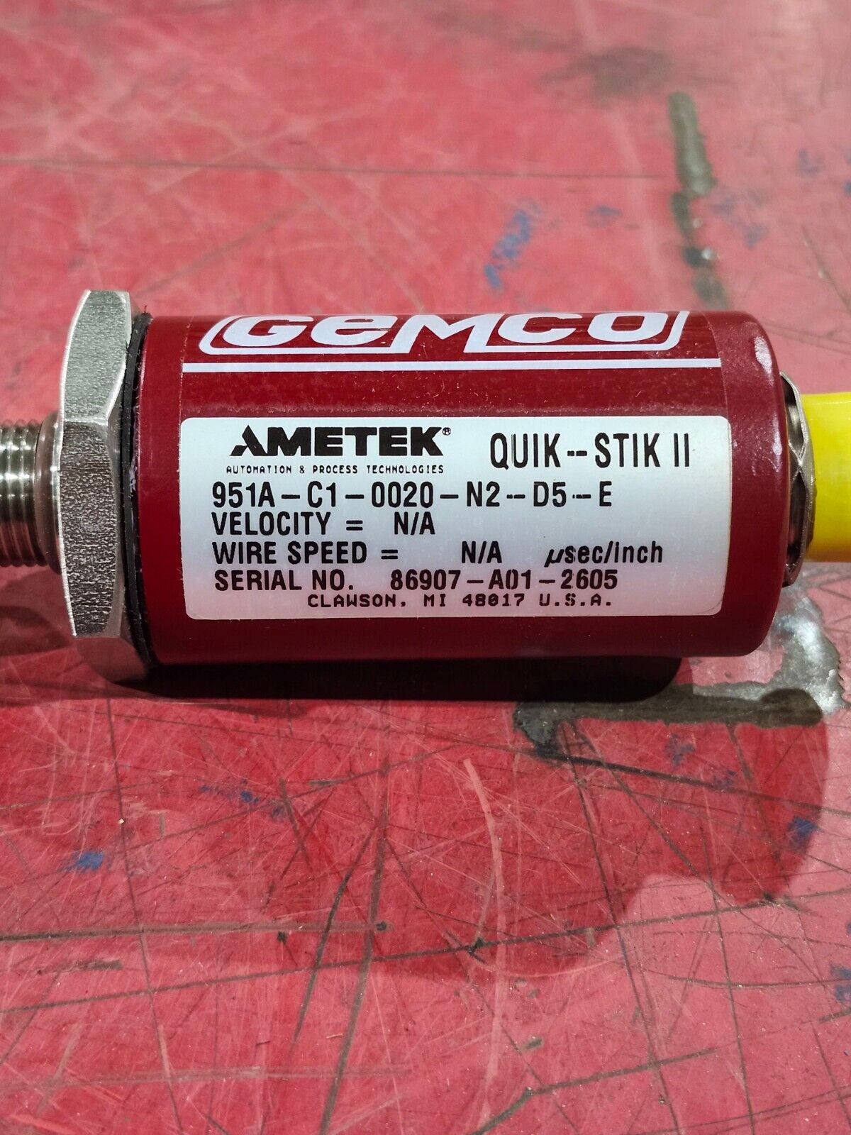 NEW GEMCO AMETEK QUIK-STIK II TRANSDUCER 951A-C1-0020-N2-D5-E