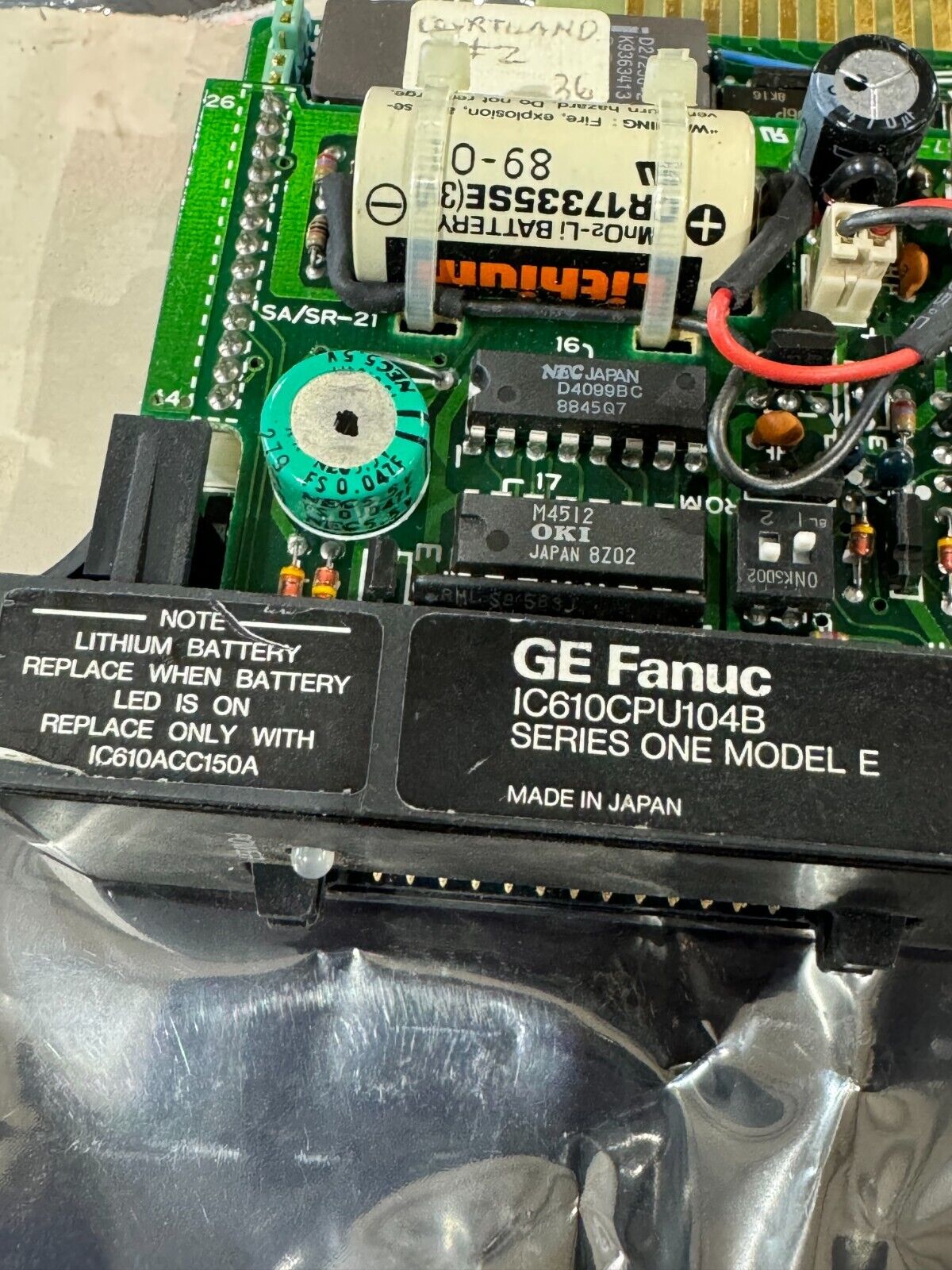 USED GE FANUC CPU MODULE IC610CPU104B MODEL E