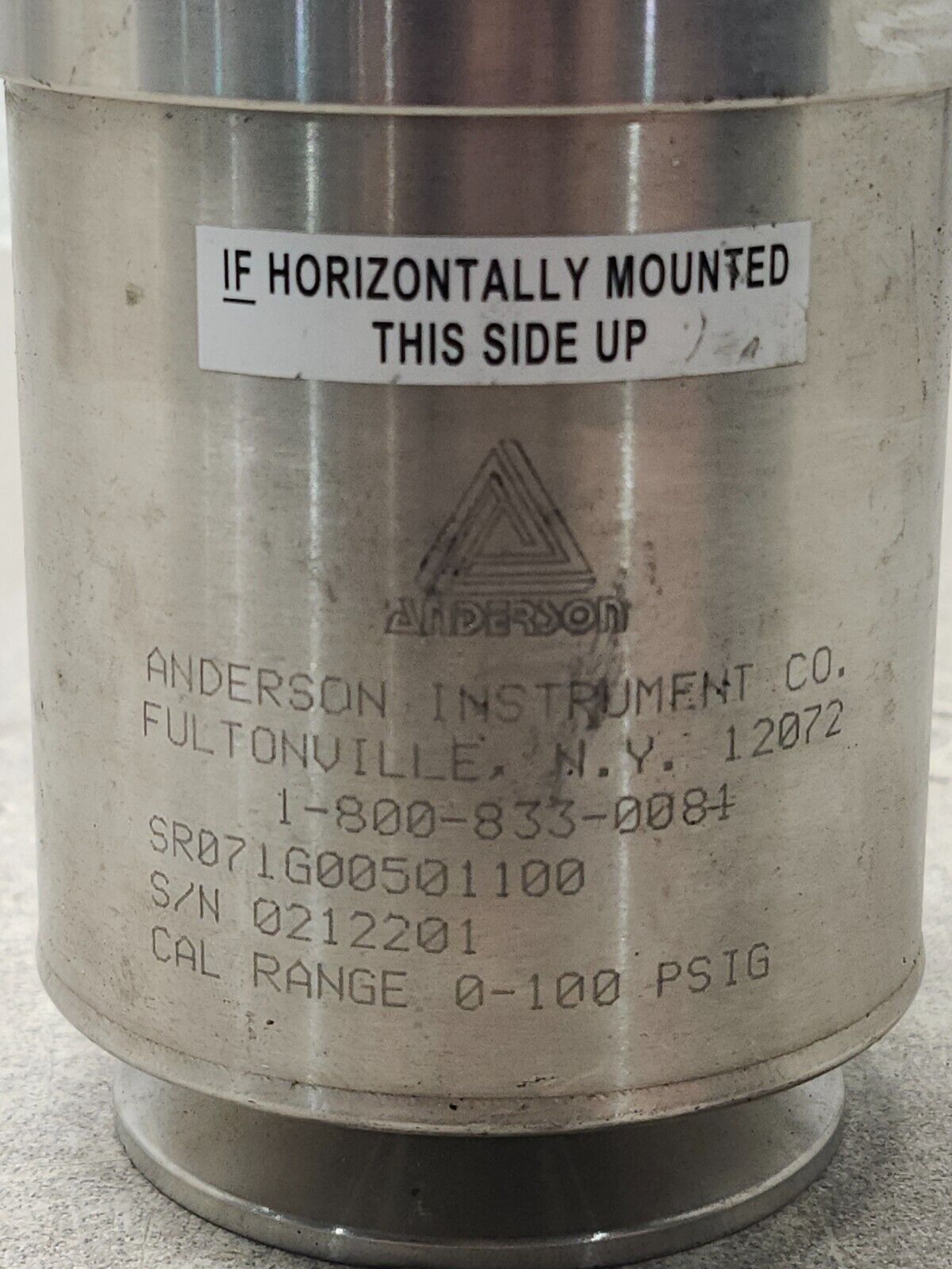 NEW NO BOX Anderson Instrument Pressure Transmitter SR071G00501100