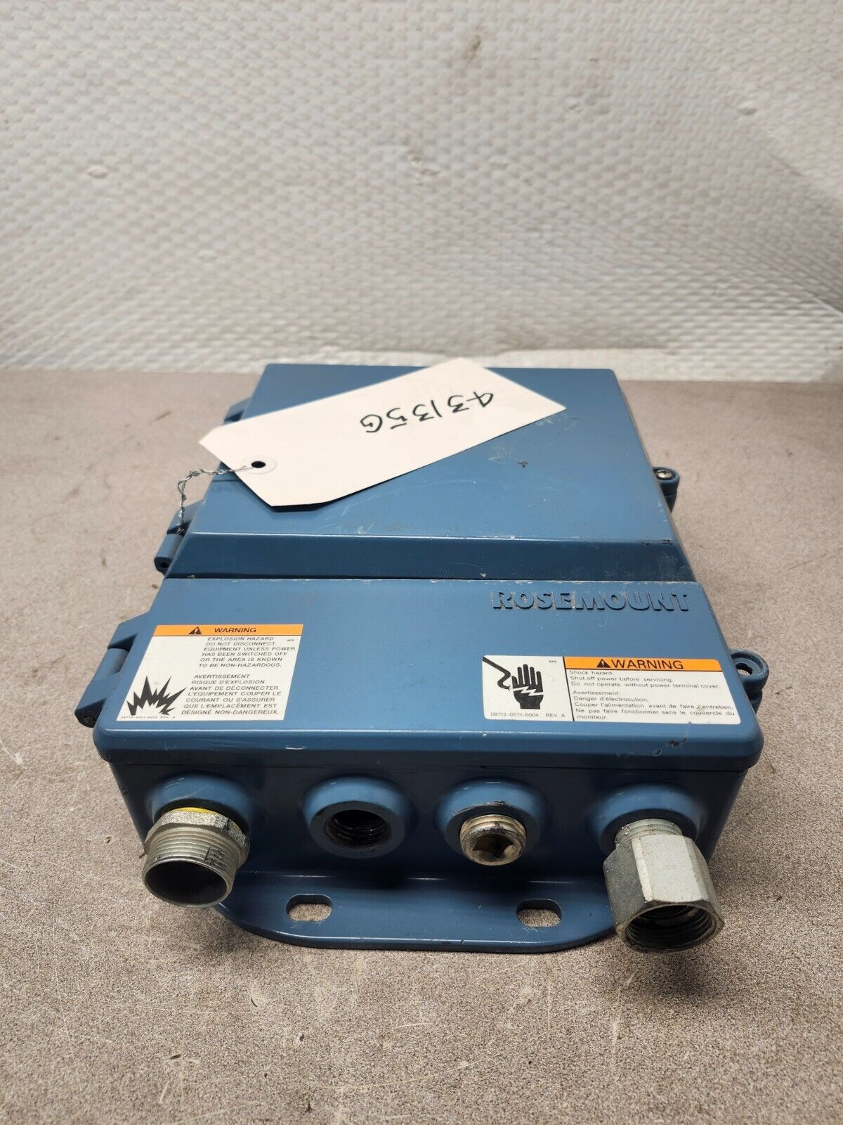 USED Rosemount Magnetic Flow Meter Transmitter F3 8712ESR1A1N5