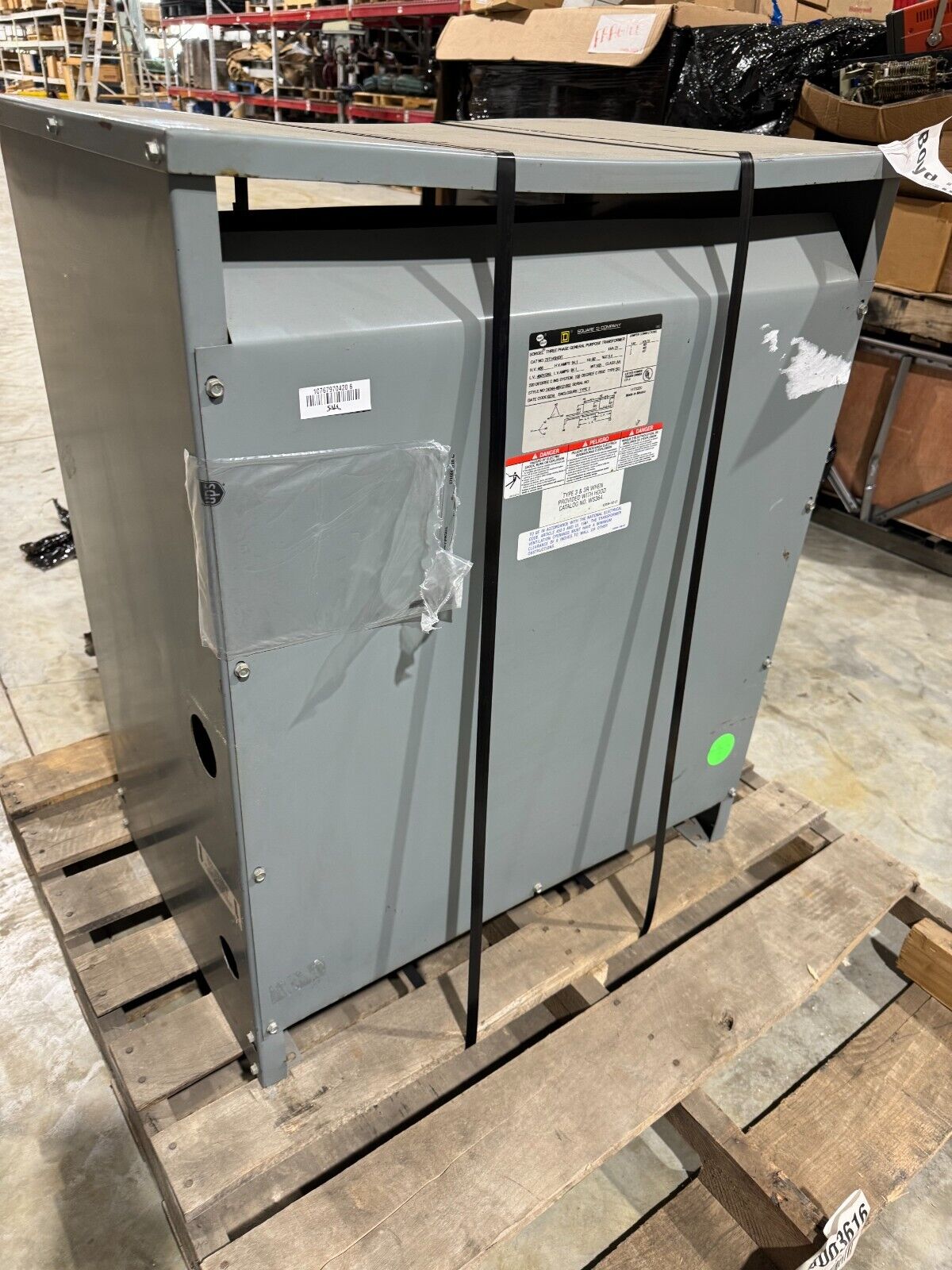 USED SQUARE D 75KVA SORGEL THREE PHASE GENERAL PURPOSE TRANSFORMER 75T145HDIT