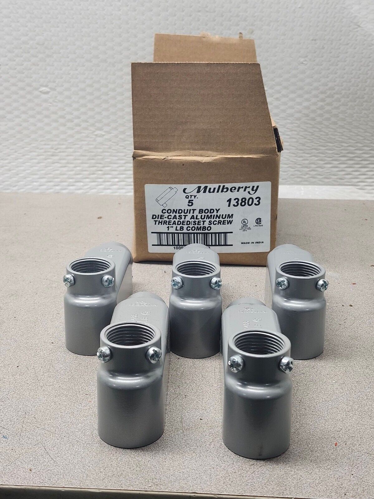 NEW IN BOX MULBERRY CONDUIT BODY 13803 QTY OF 5