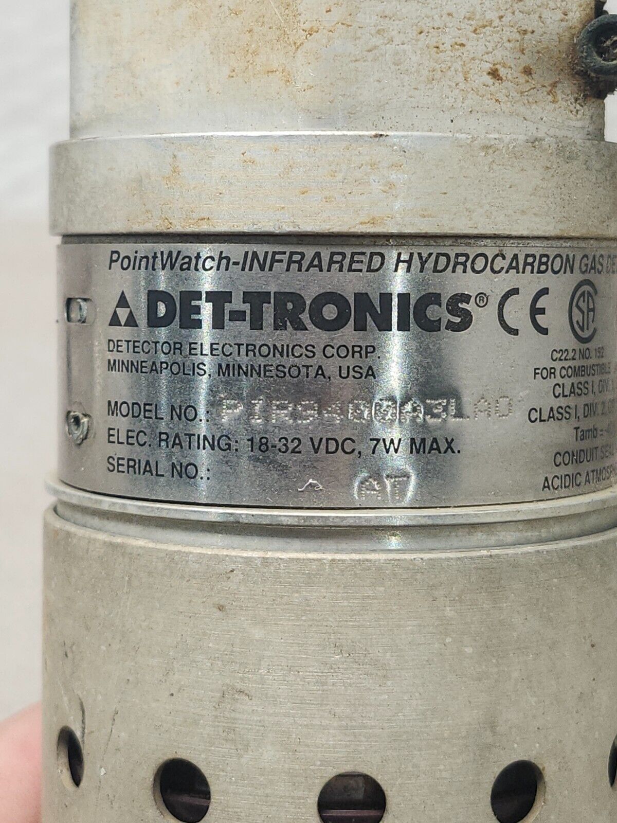 USED DET-TRONICS Infrared Hydrocarbon Gas Detector PIR9400A3LA0