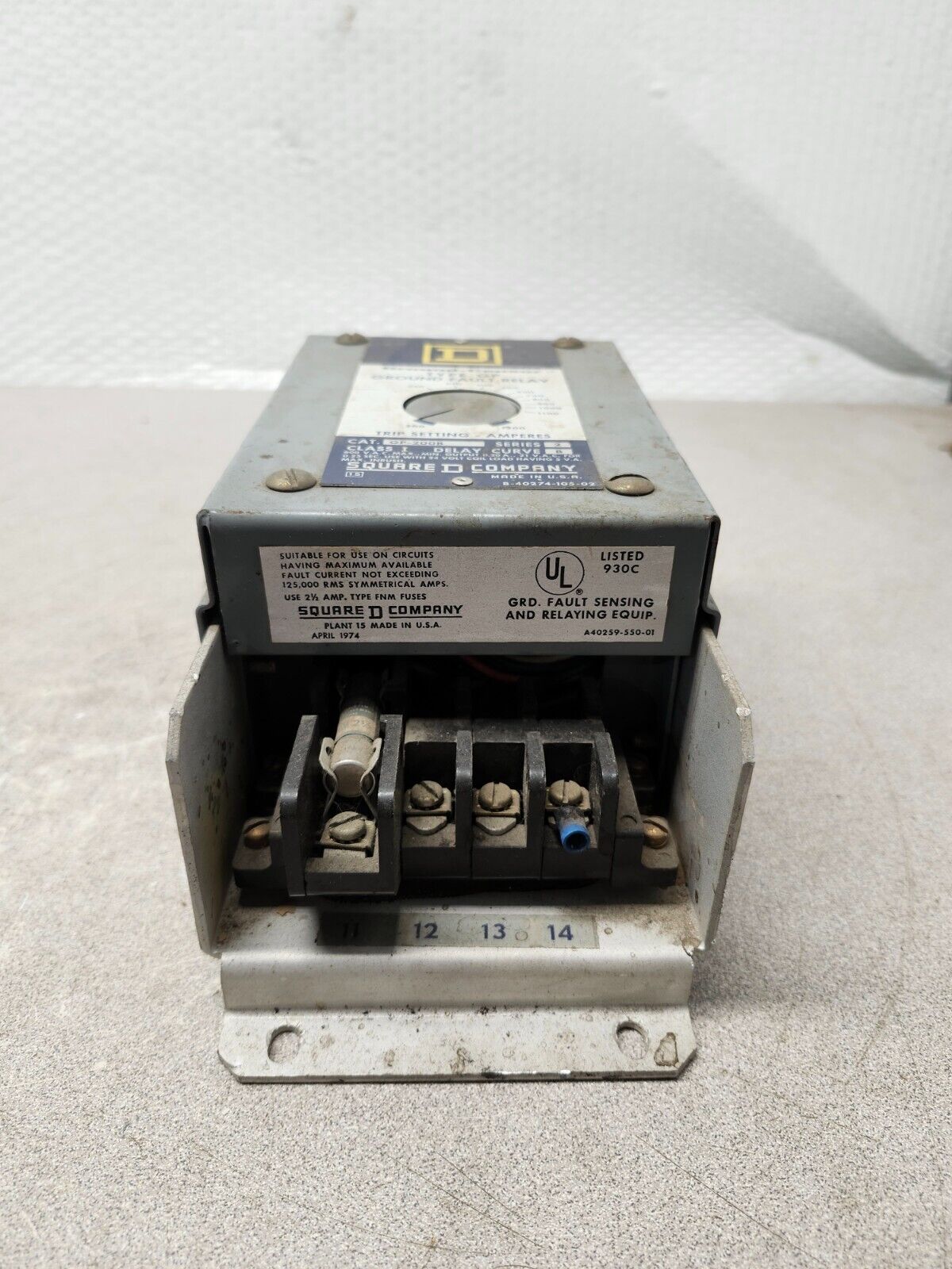 USED Square D Ground-Censor Type GP Ground Fault Relay GP-200B Ser. 2