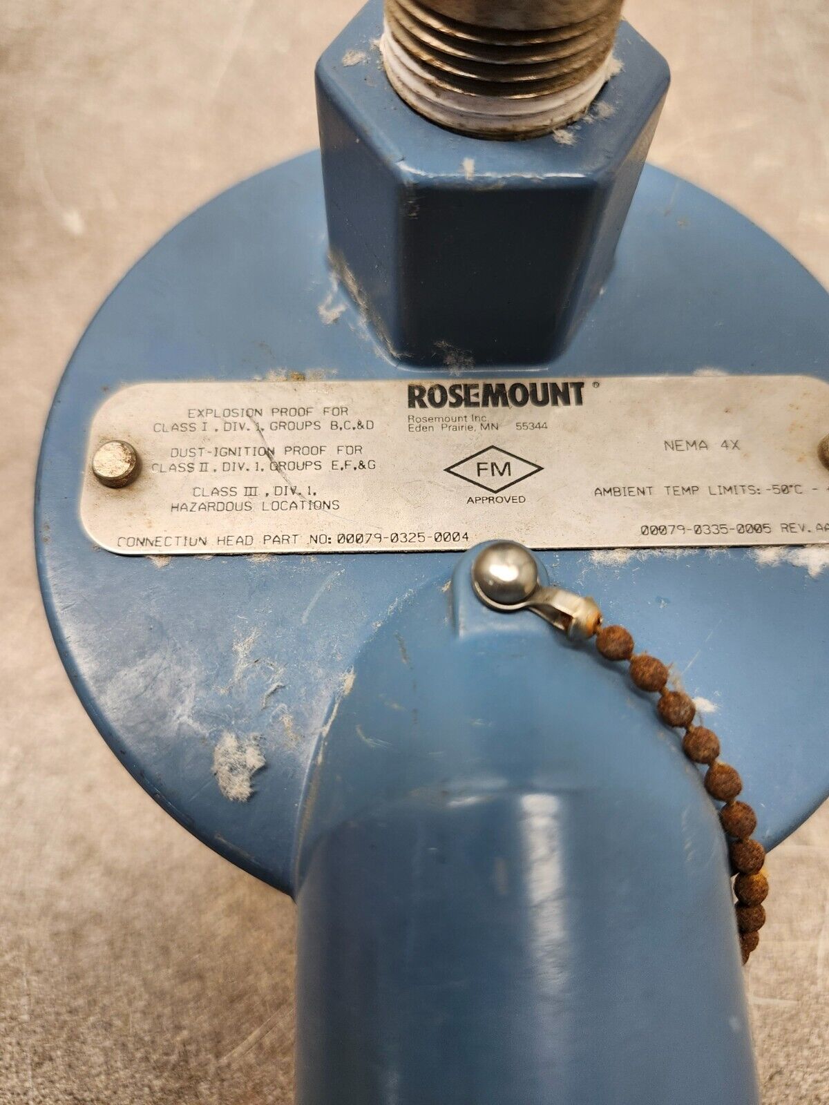 USED ROSEMOUNT THERMOCOUPLE TEMPERATURE 00079-0325-0004