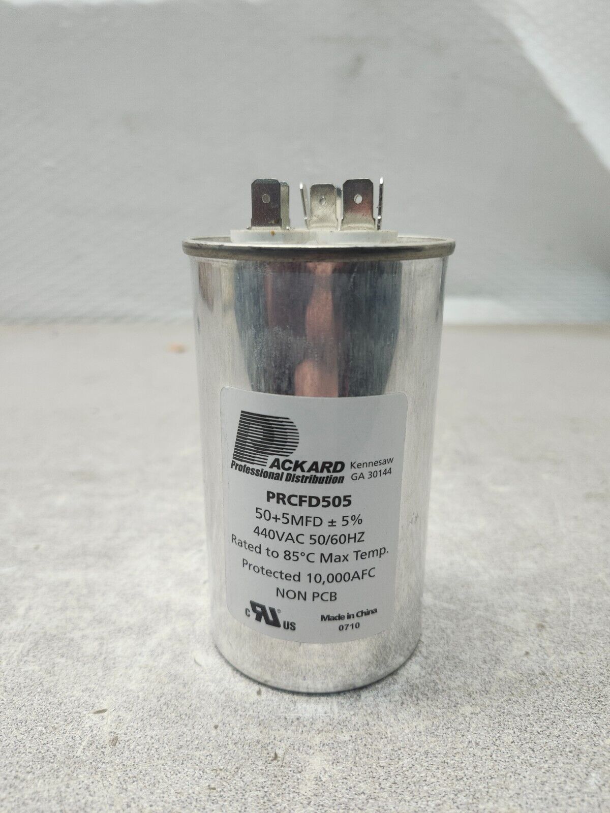 NEW NO BOX Packard Motor Round Dual Run Capacitor PRCFD505