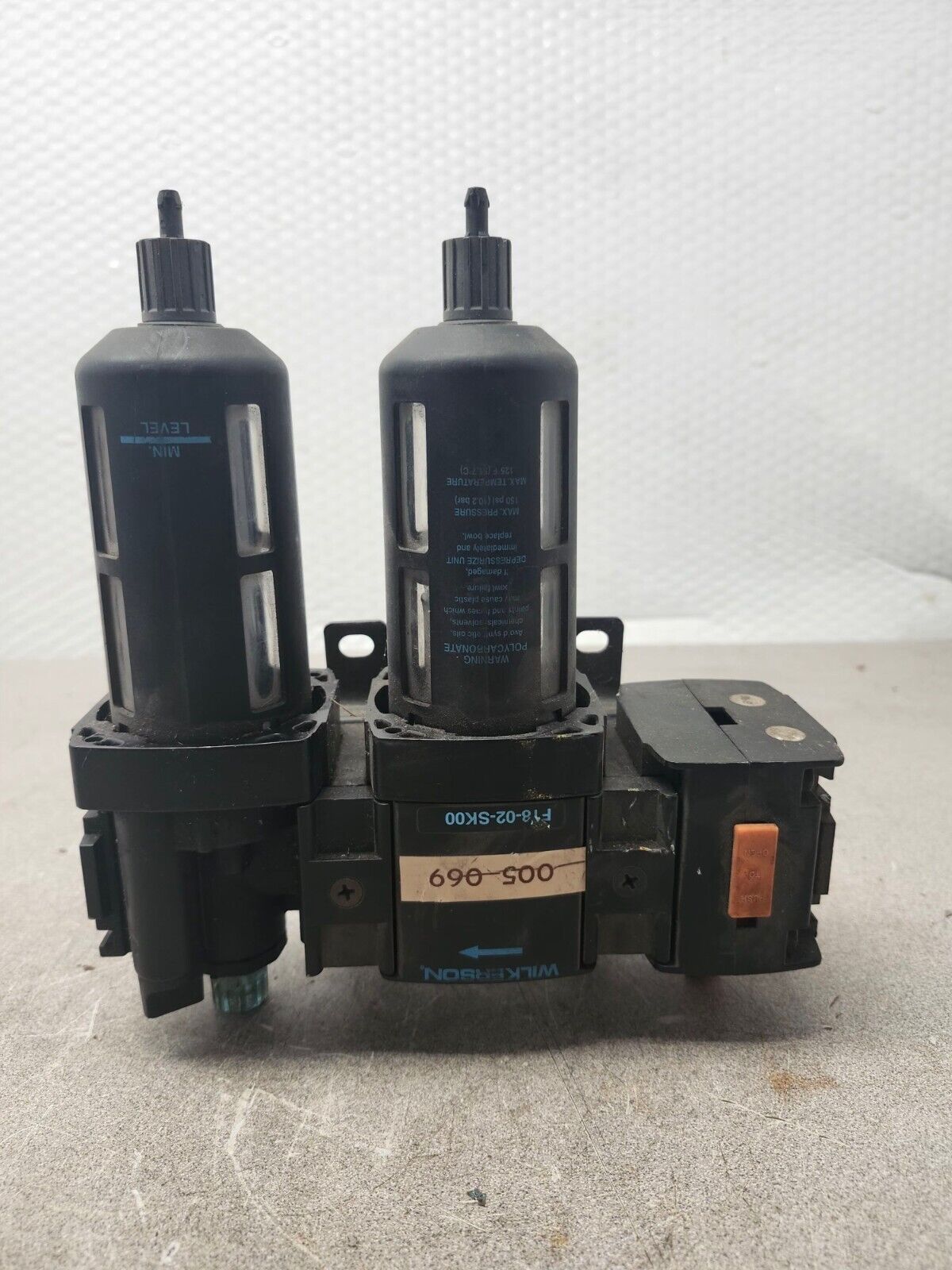 USED Wilkerson Filter/Regulator,3 Pcs F18-02-SK00,V18-02-0000