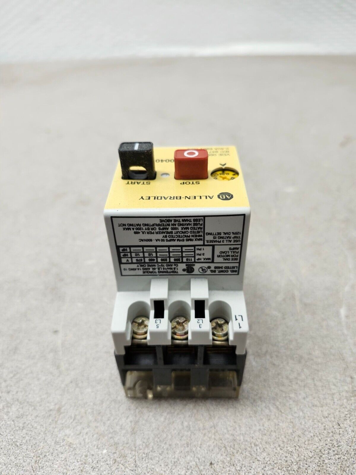 NEW IN BOX ALLEN BRADLEY MOTOR STARTER CIRCUIT BREAKER 140-MN-0040