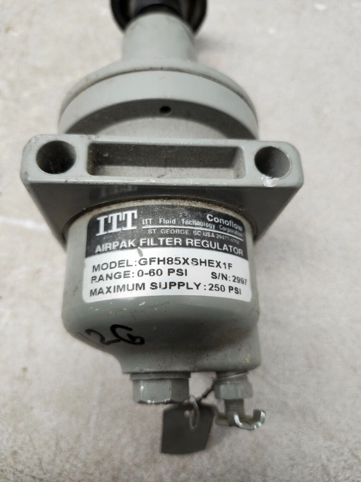 USED ITT AIRPAK FILTER REGULATOR GFH85XSHEX1F