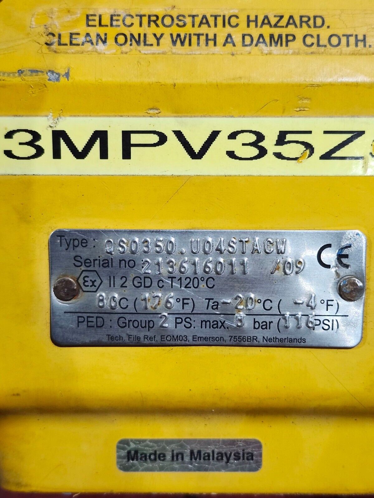 USED EMERSON ACTUATOR QS0350.U04STACW