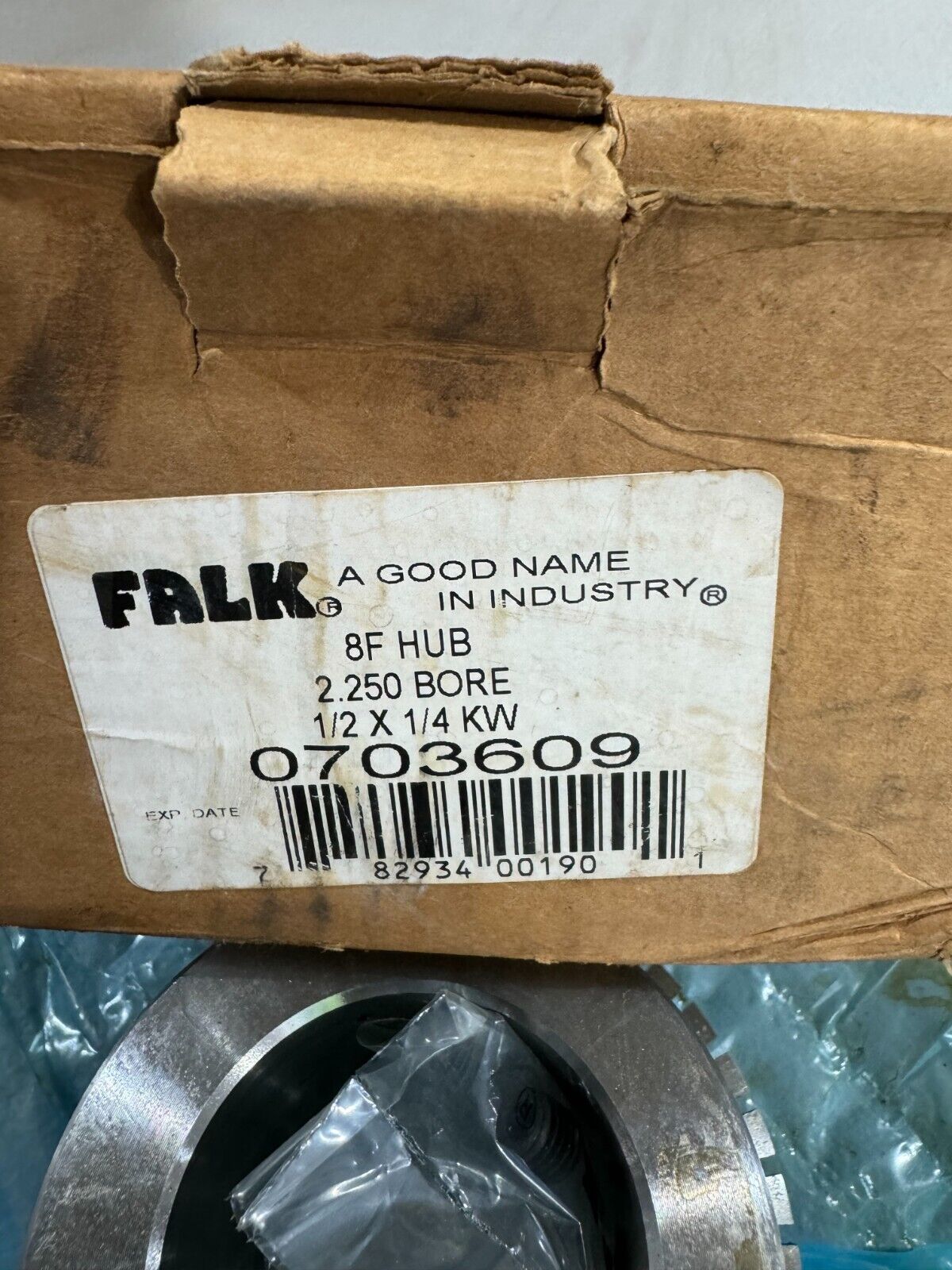 NEW IN BOX FALK 8F HUB 2.250" BORE 1/2 X 1/4KW HUB 0703609