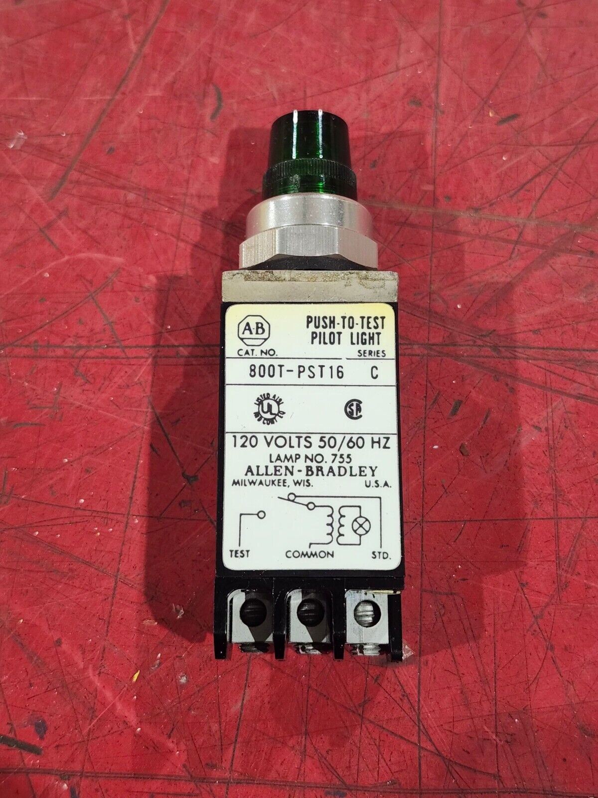 NEW IN BOX ALLEN BRADLEY GREEN PILOT LIGHT 800T-PST16