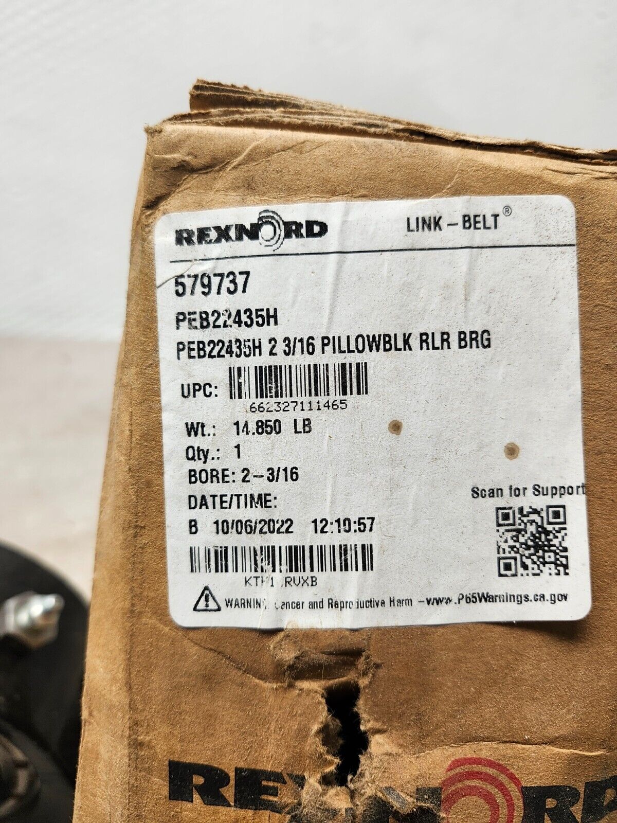 NEW IN BOX REXNORD Pillow Block Bearing 2 3/16" PEB22435H