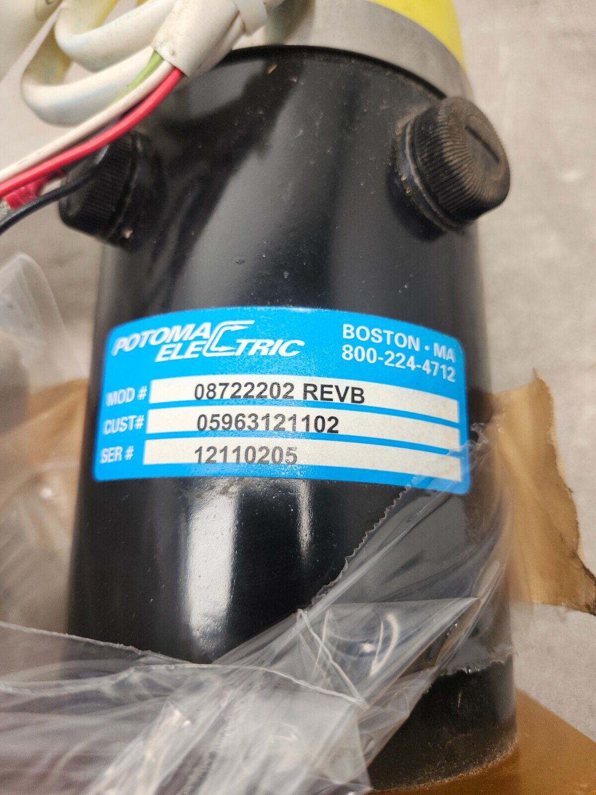 NEW NO BOX HONEYWELL POTOMA ELECTRIC MOTOR 08722202 REVB