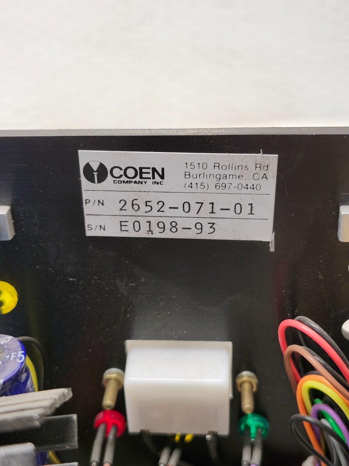 USED COEN - UV 7000 Signal Processor 2652-071-01