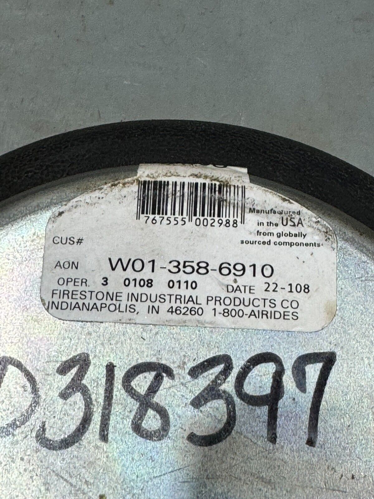 NEW FIRESTONE AIR SPRING W01-358-6910