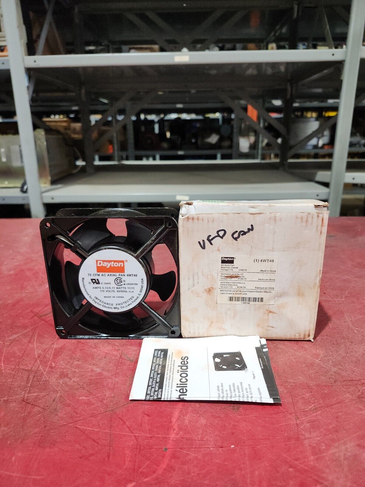 NEW IN BOX DAYTON AC AXIAL FAN 70 CFM AC AXIAL FAN 4WT48