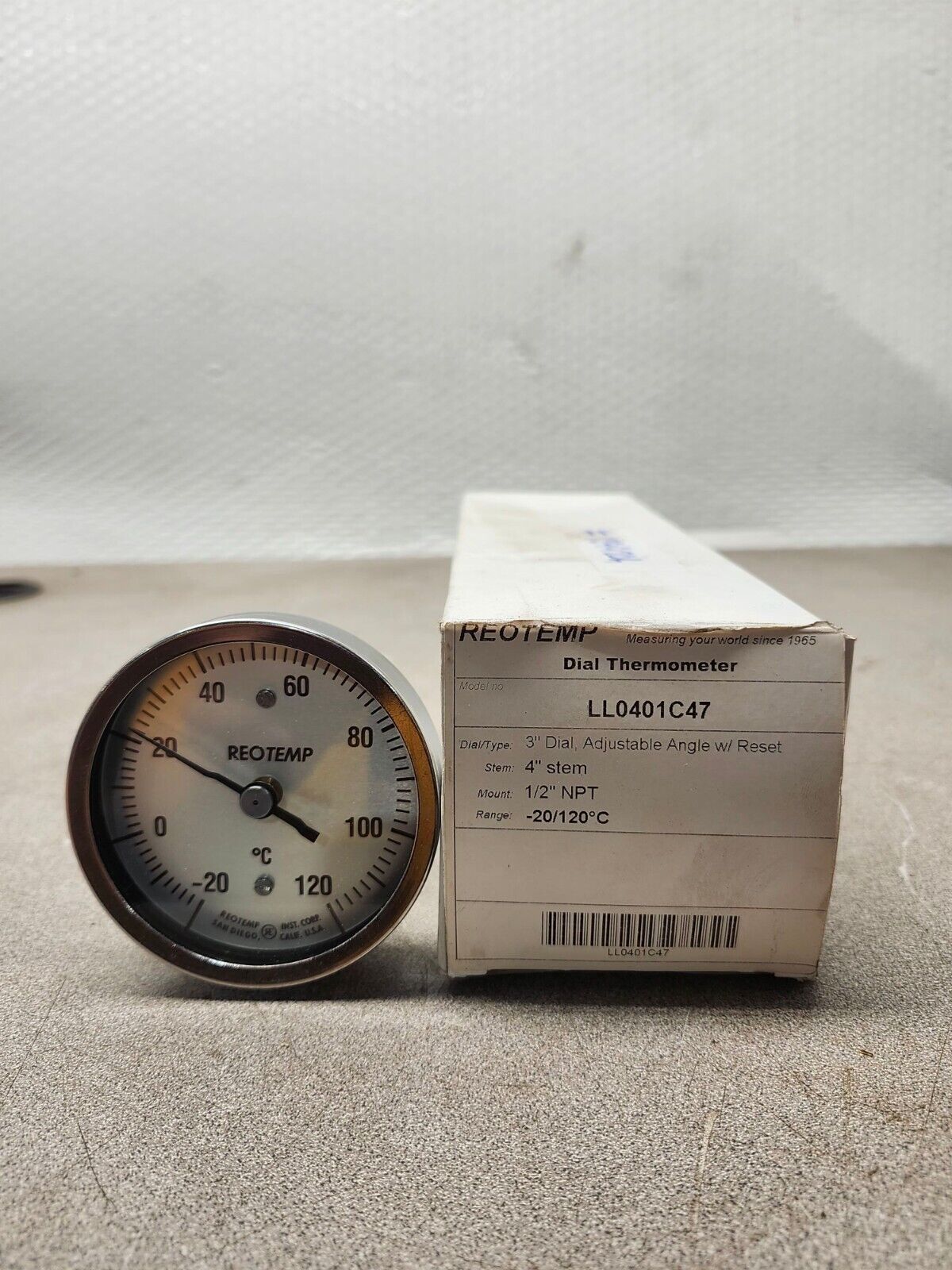 NEW IN BOX REOTEMP DIAL THERMOMETER LL0401C47