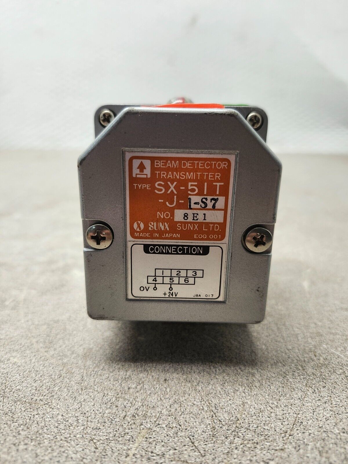 USED SUNX BEAM DETECTOR RECIEVER SX-5IR-J-1-S7