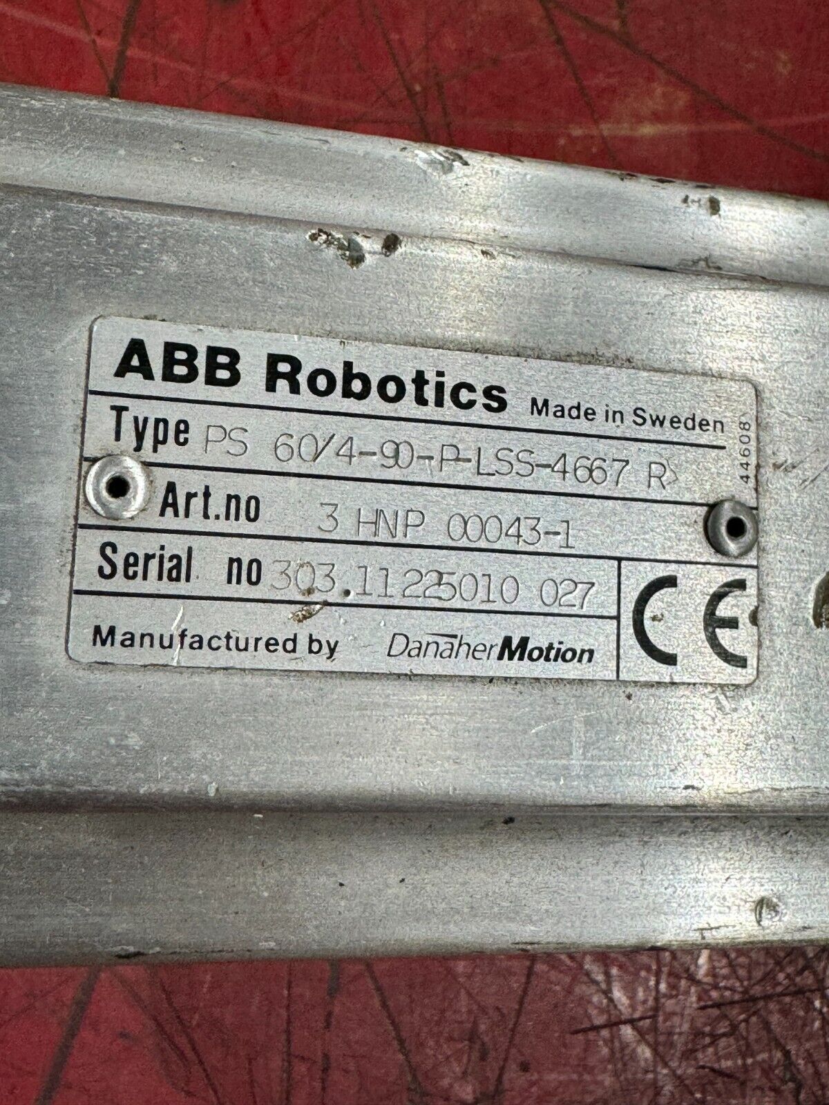 USED ABB ROBOTICS 3 HNP 00043-1 SERVO MOTOR PS 60/4-90-P-LSS-4667 R