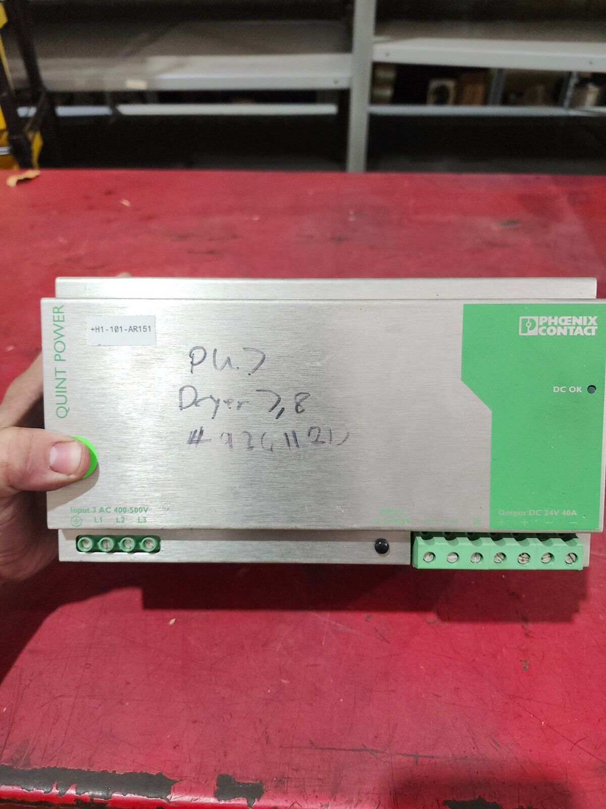 USED PHAENIX CONTACT POWER SUPPLY QUINT-PS-3X400-500AC/24DC/40