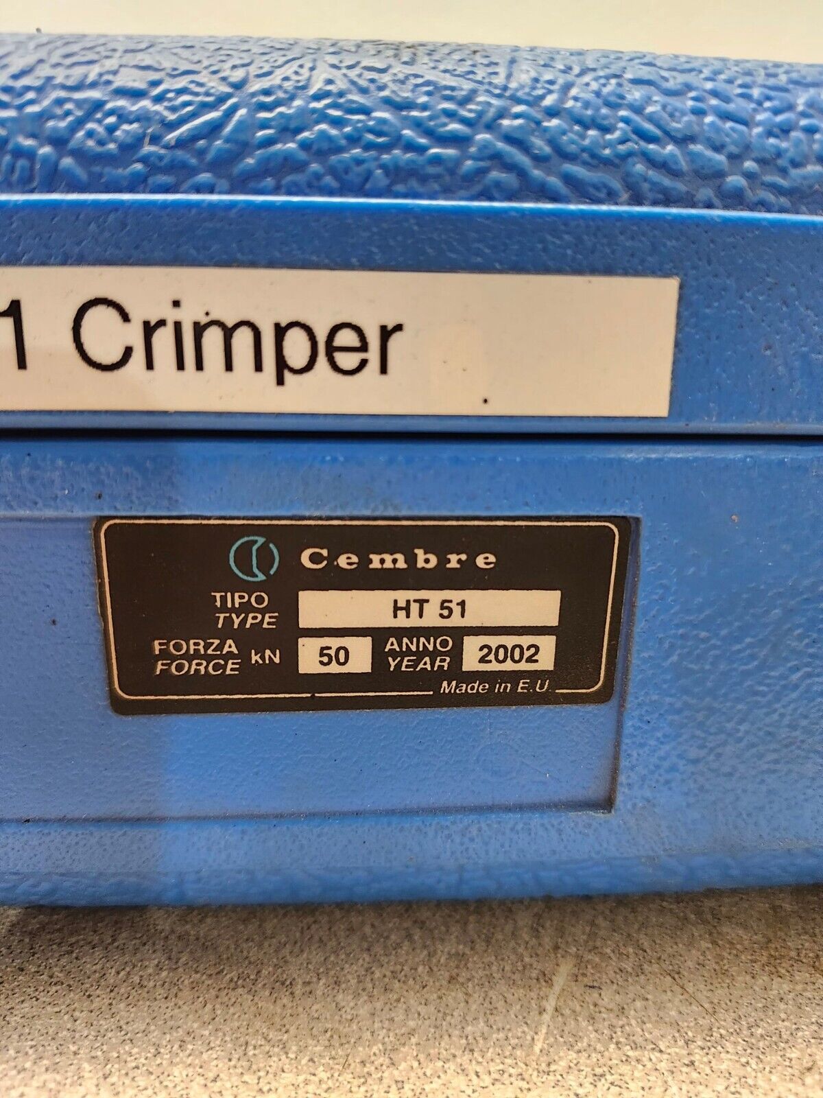 NEW IN BOX Cembre Hydraulic Hand Crimper with Case, Tool HT 51