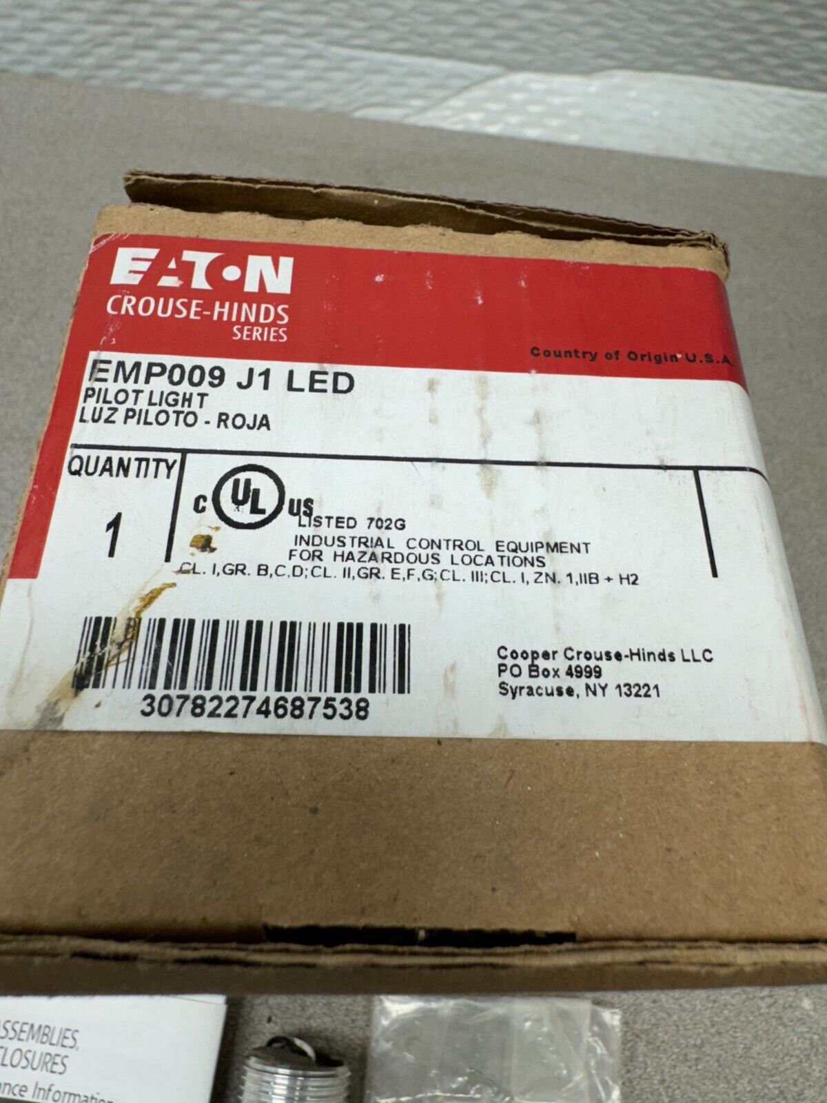 NEW IN BOX EATON PILOT LIGHT EMP009 J1 LED