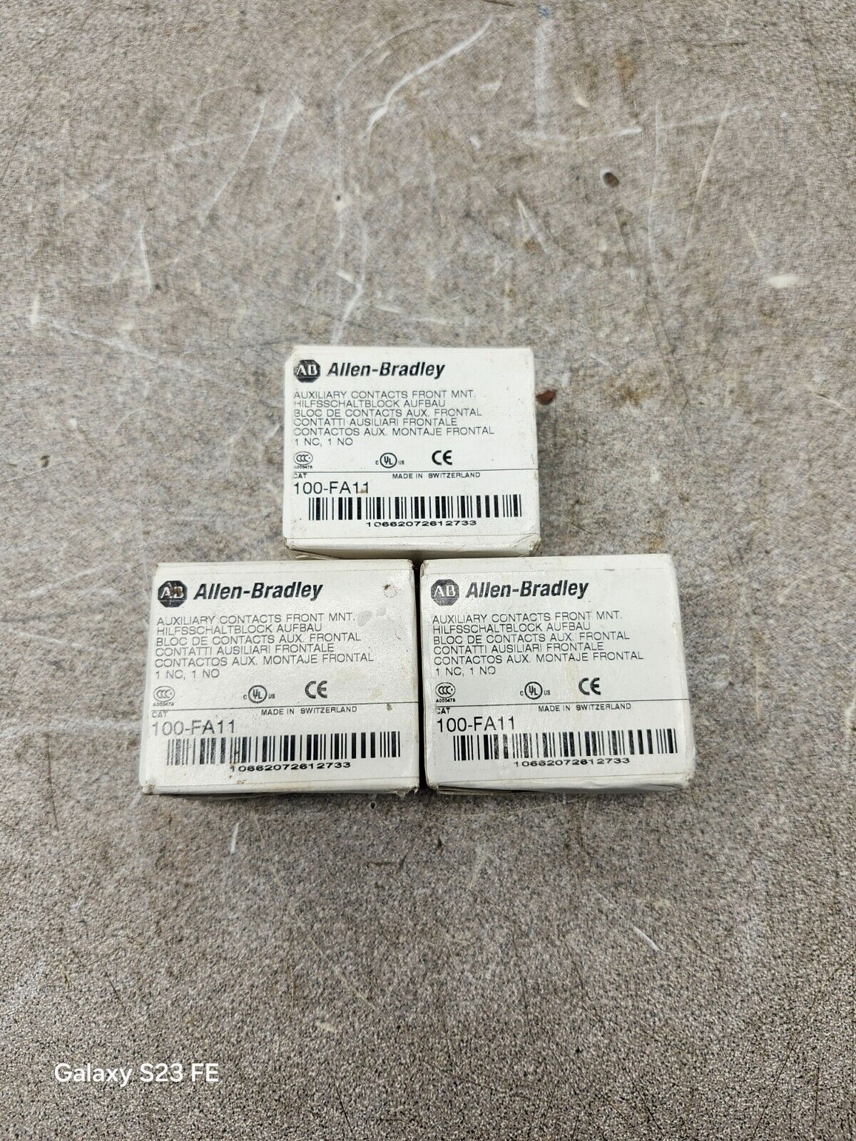 NEW WITH BOX LOT OF 3 Allen Bradley SERIES B CONTACT BLOCK 100-FA11