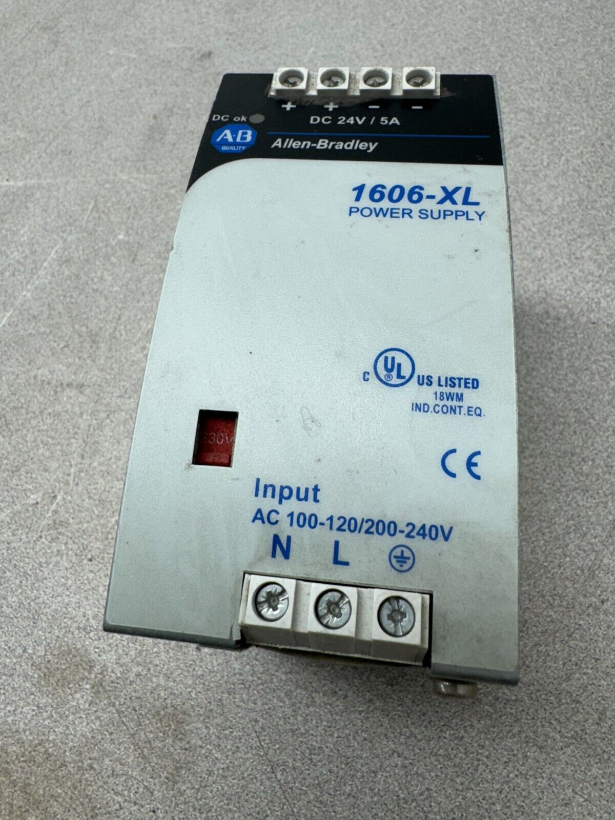 USED ALLEN-BRADLEY POWER SUPPLY 1606-XL120D SERIES A