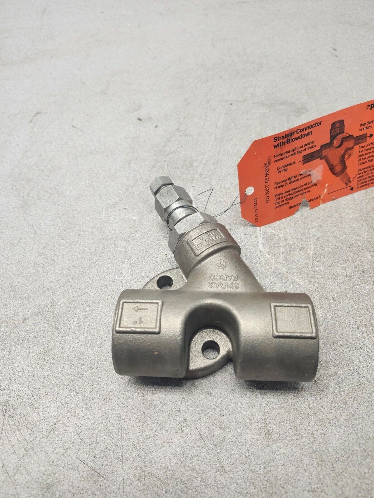 NEW SPIRAX STRAINER CONNECTOR WITH BLOWDOWN 1" A351