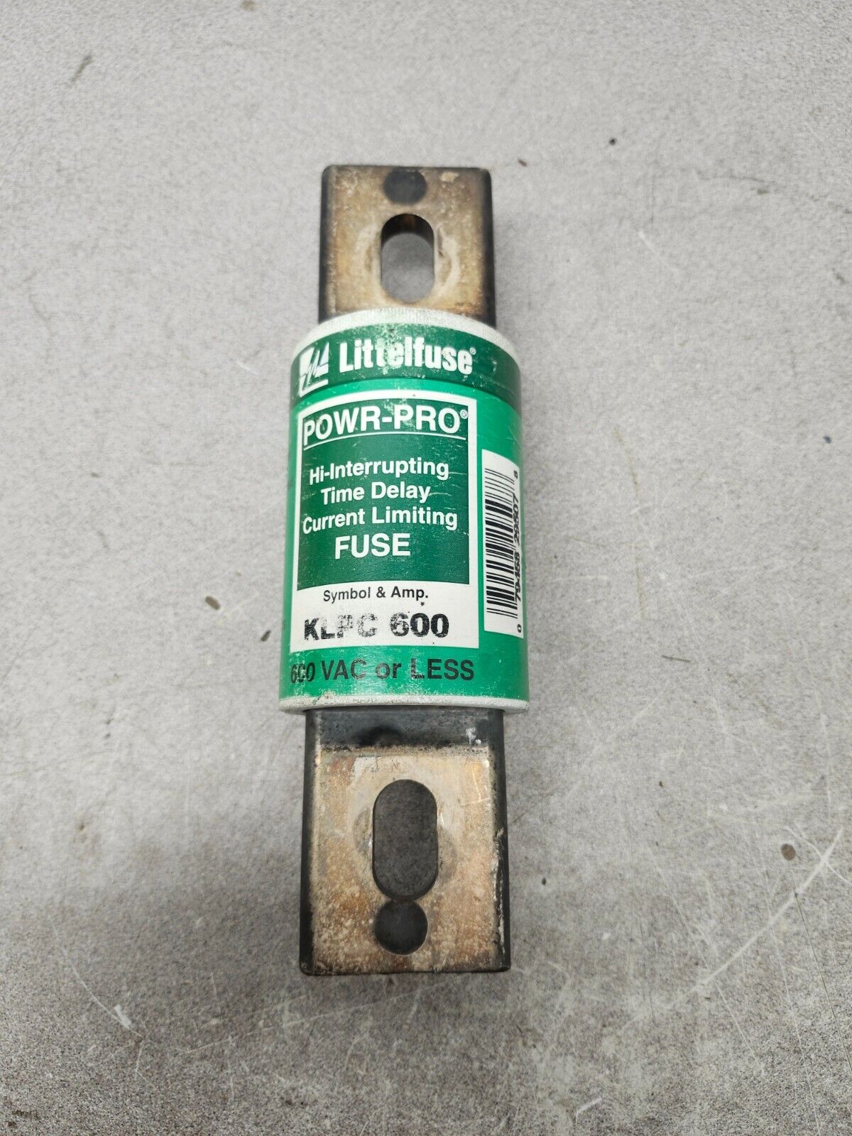 PREOWNED LITTLEFUSE POWR-PRO FUSE KLPC 600