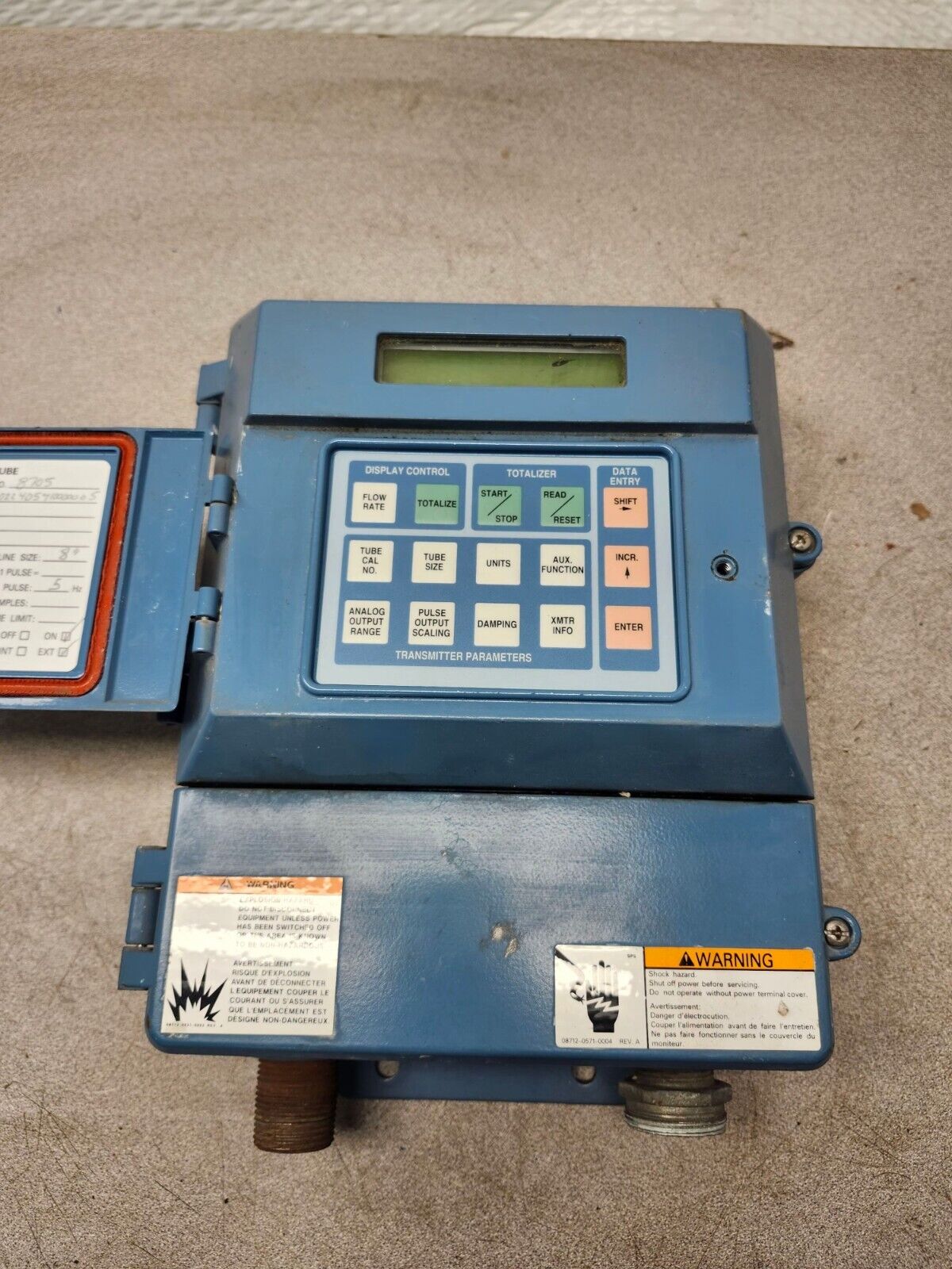 USED ROSEMOUNT SMART MAGNETIC FLOWMETER TRANSMITTER 8712DR12N5