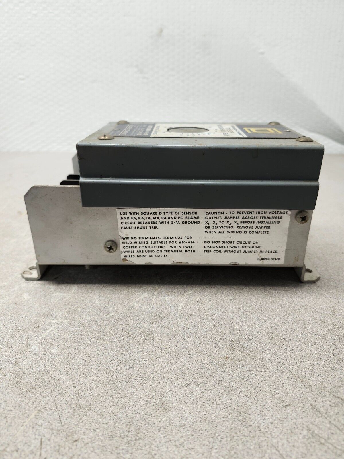 USED Square D Ground-Censor Type GP Ground Fault Relay GP-200B Ser. 2