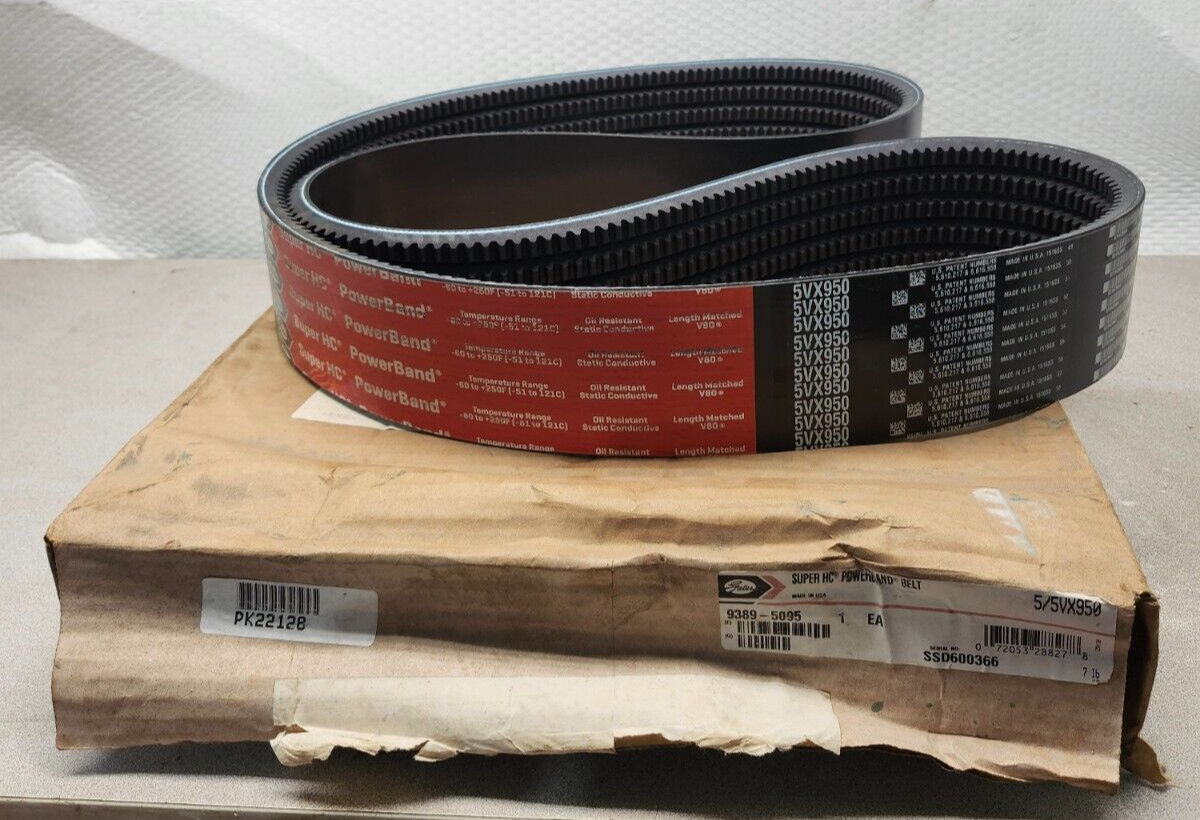 NEW GATES 9389-5095 SUPER HC POWERBAND COGGED V-BELT 5-BAND 5/5VX950