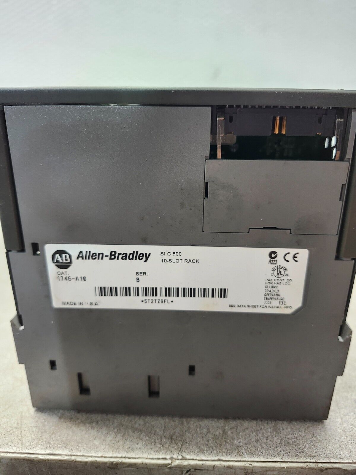 USED ALLEN BRADLEY Power Supply SLC 500 W/SLC 500 10-SLOT RACK W/ 9 Modules