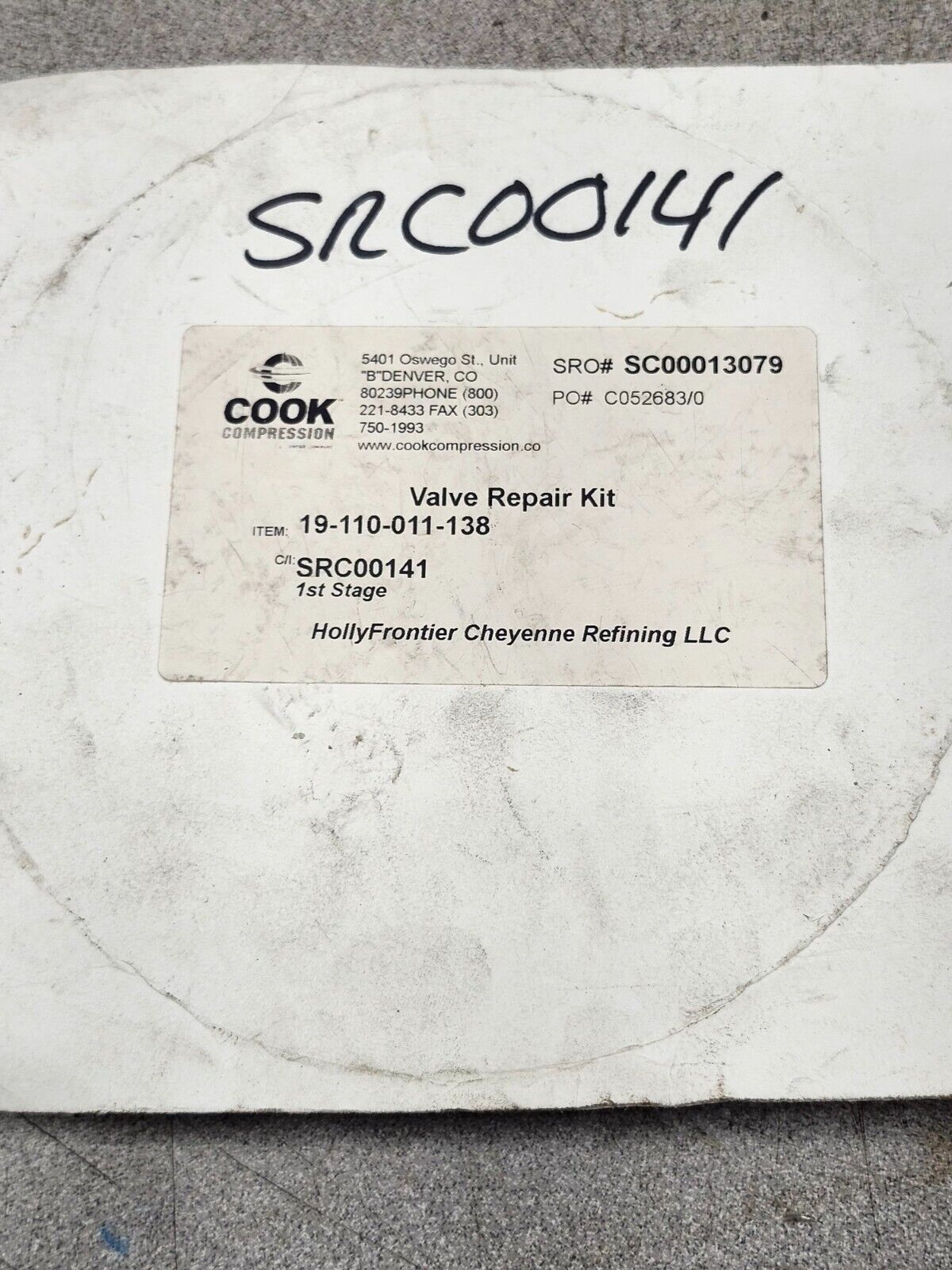 NEW COOK COMPRESSION SRC00141 VALVE REPAIR KIT 19-110-011-138