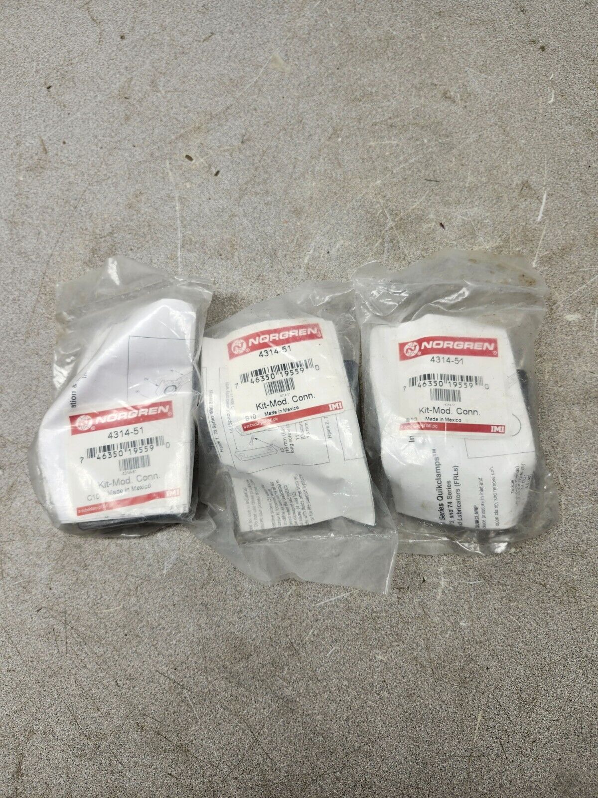 NEW IN BAG LOT OF 3 Norgren DIXON QUICK CLAMP FOR 73 OR 74 SERIES 4314-51