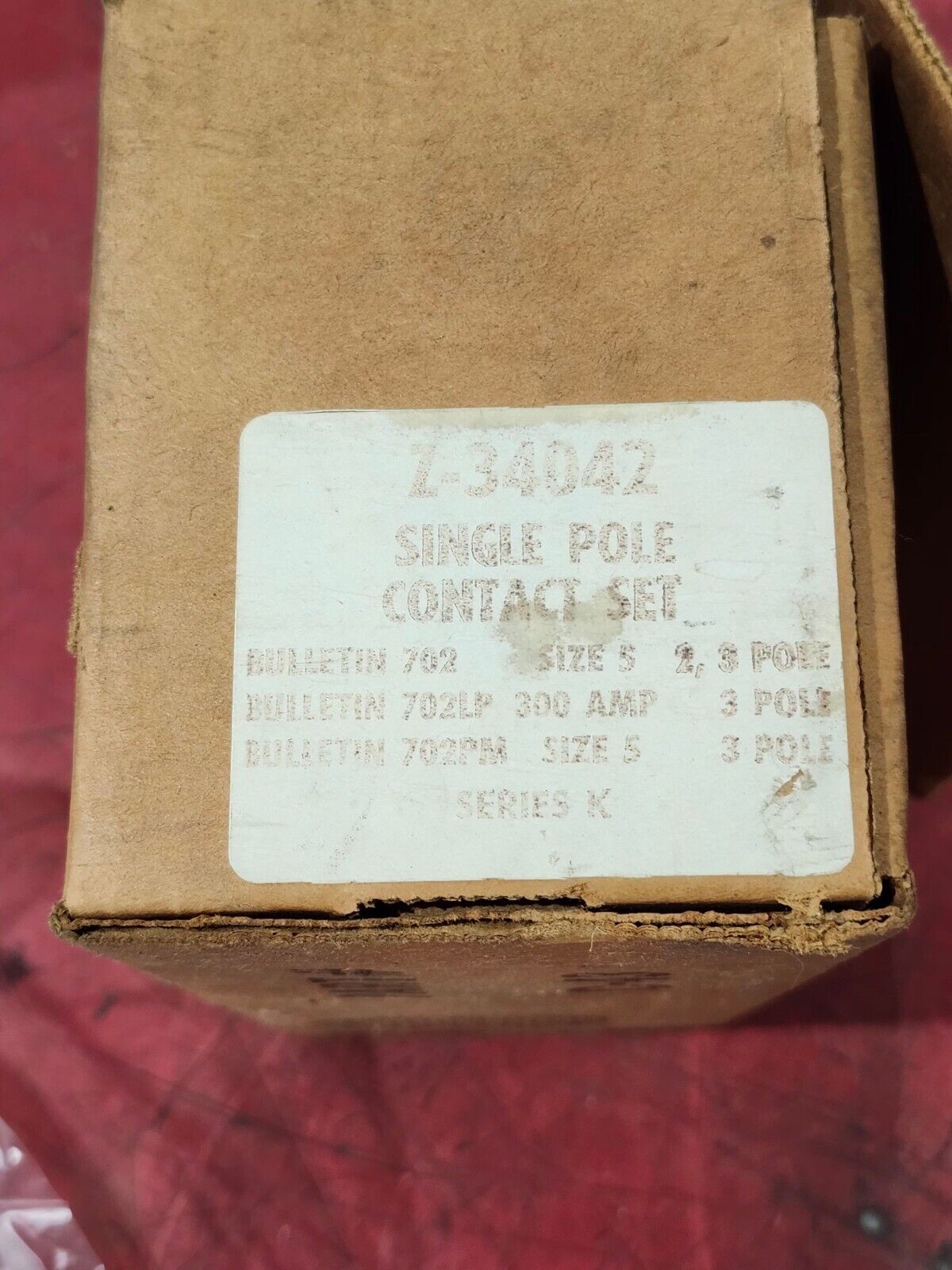 NEW IN BOX ALLEN-BRADLEY SINGLE POLE SIZE 5 CONTACT SET Z-34042