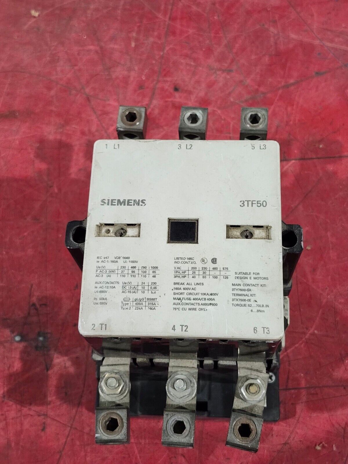 PREOWNED SIEMENS CONTACTOR 3TF5022-0AK6