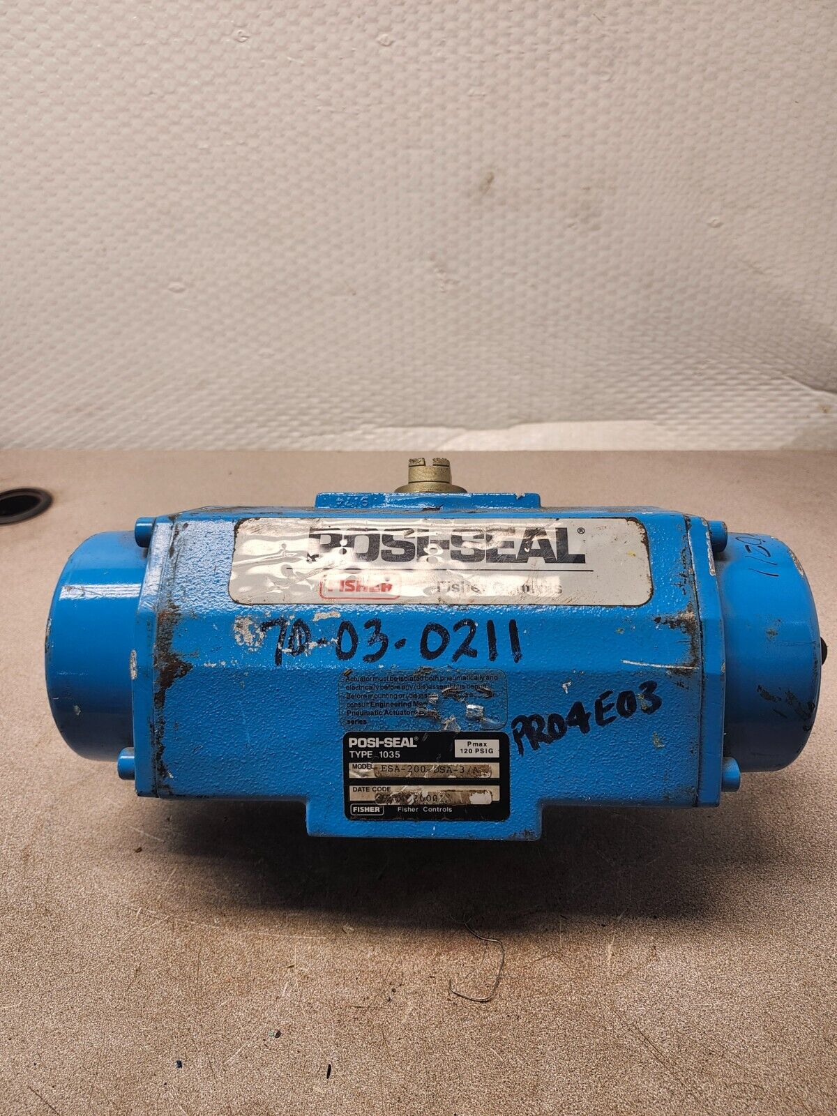 USED Posi-Seal Rotary Actuator Spring Return 120psig TYPE 1035 ESA-200-DSA-3/A