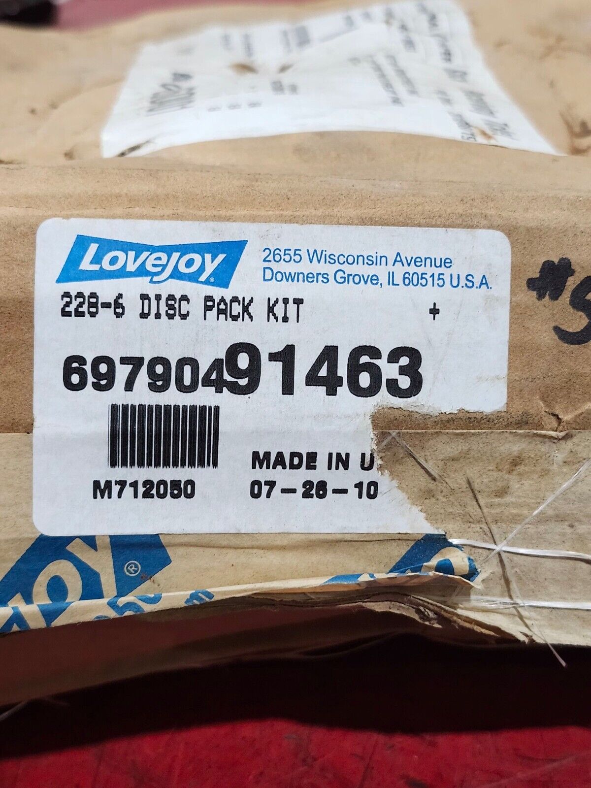 NEW IN BOX LOVEJOY DISC PACK KIT 69790491463